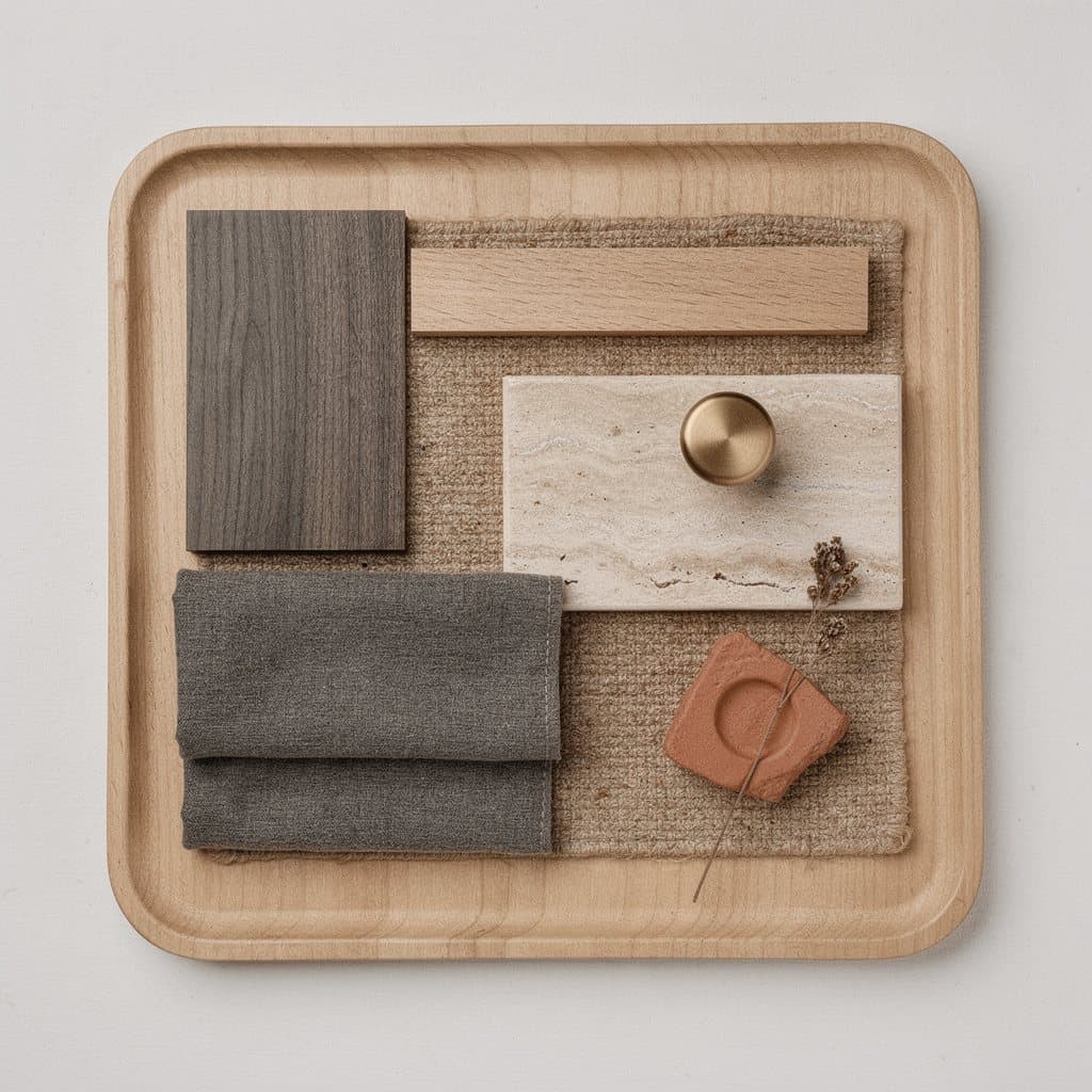 Materiaalbord Japandi