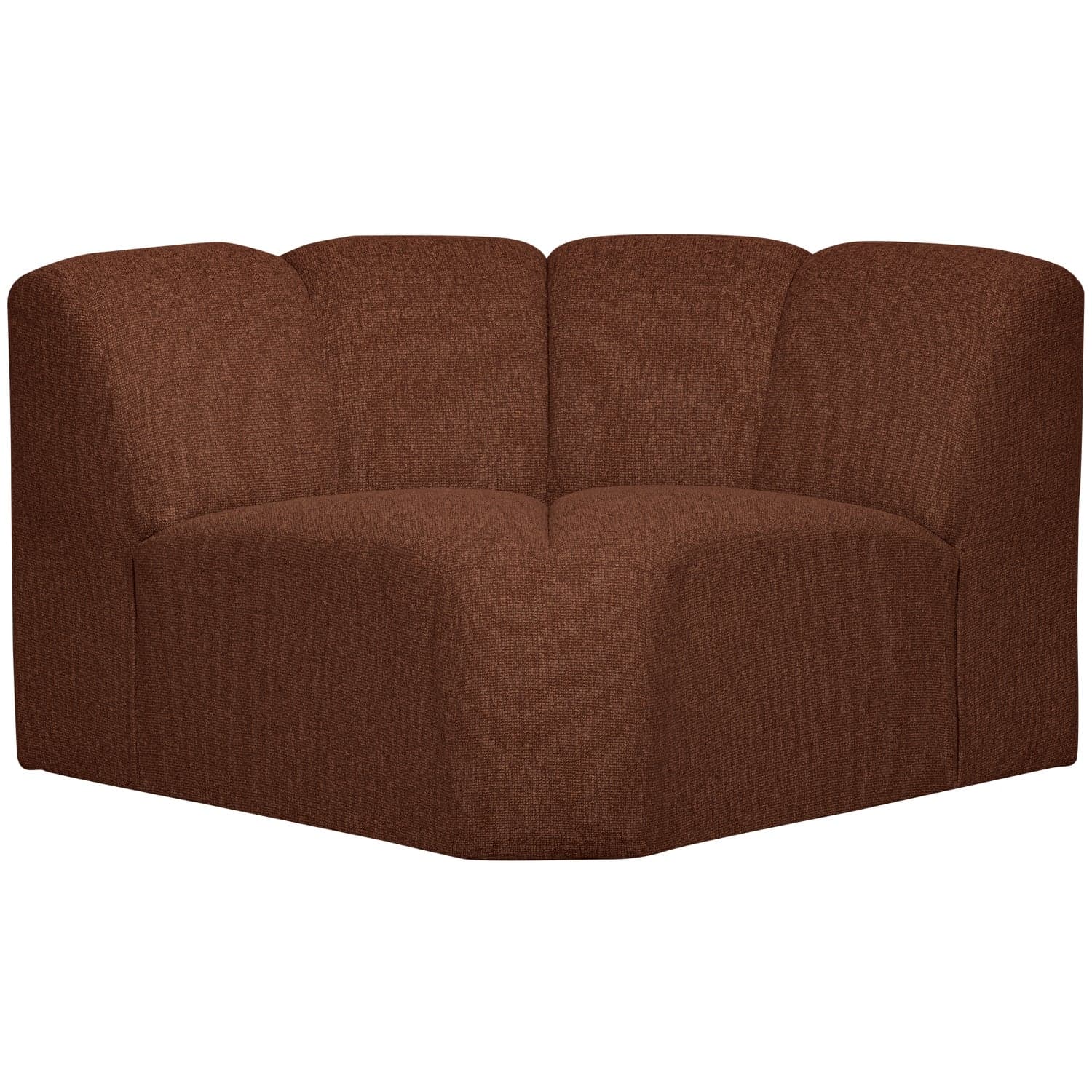 Mojo hoekelement rond boucle roestbruin melange