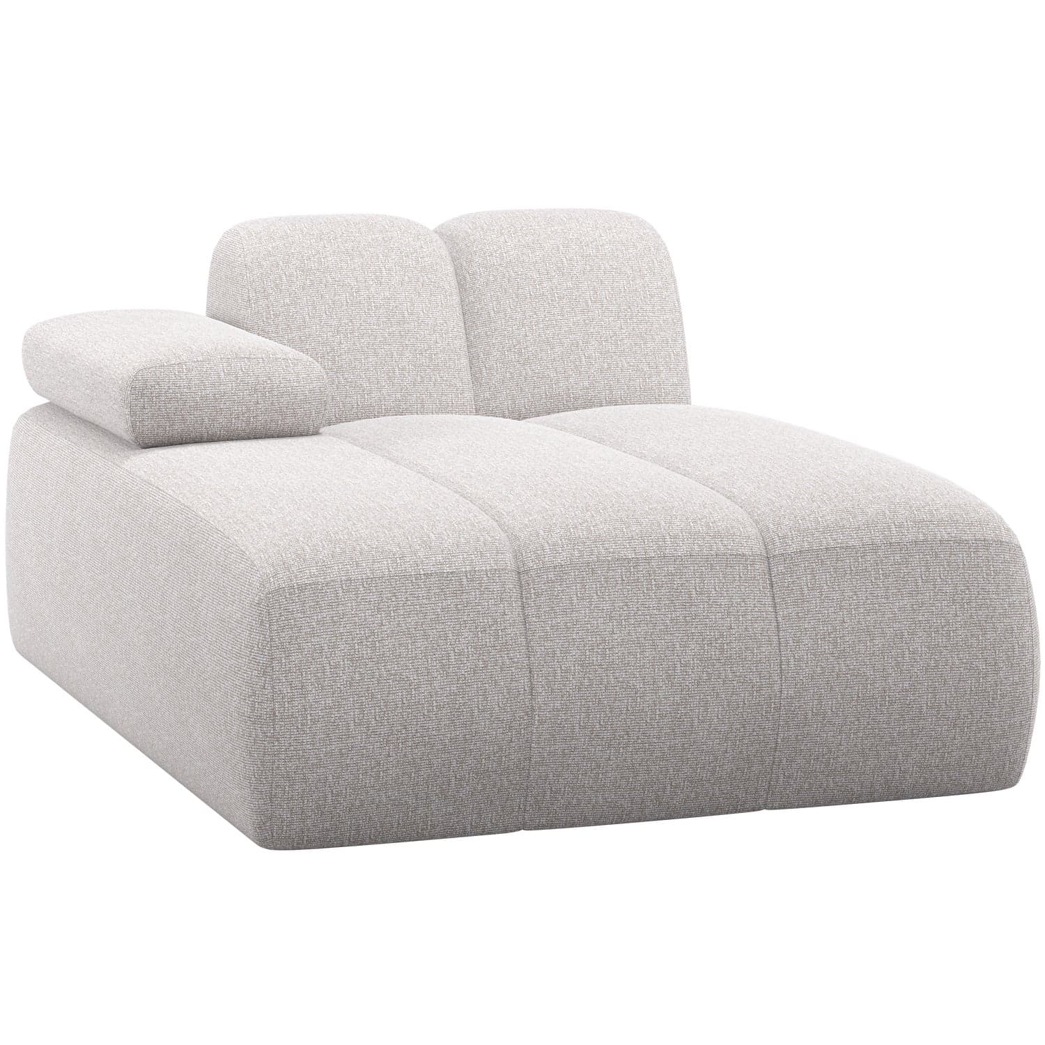 Mojo chaise longue element links boucle ecru melange
