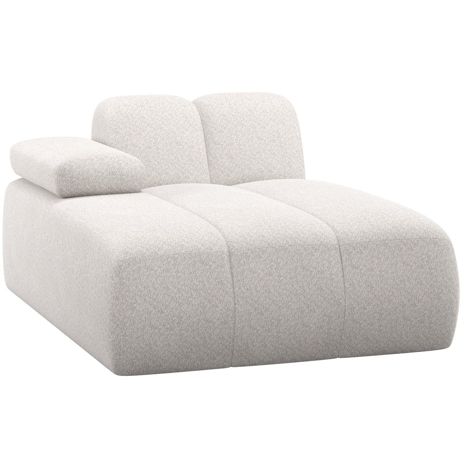 Mojo chaise longue element links wollig ecru