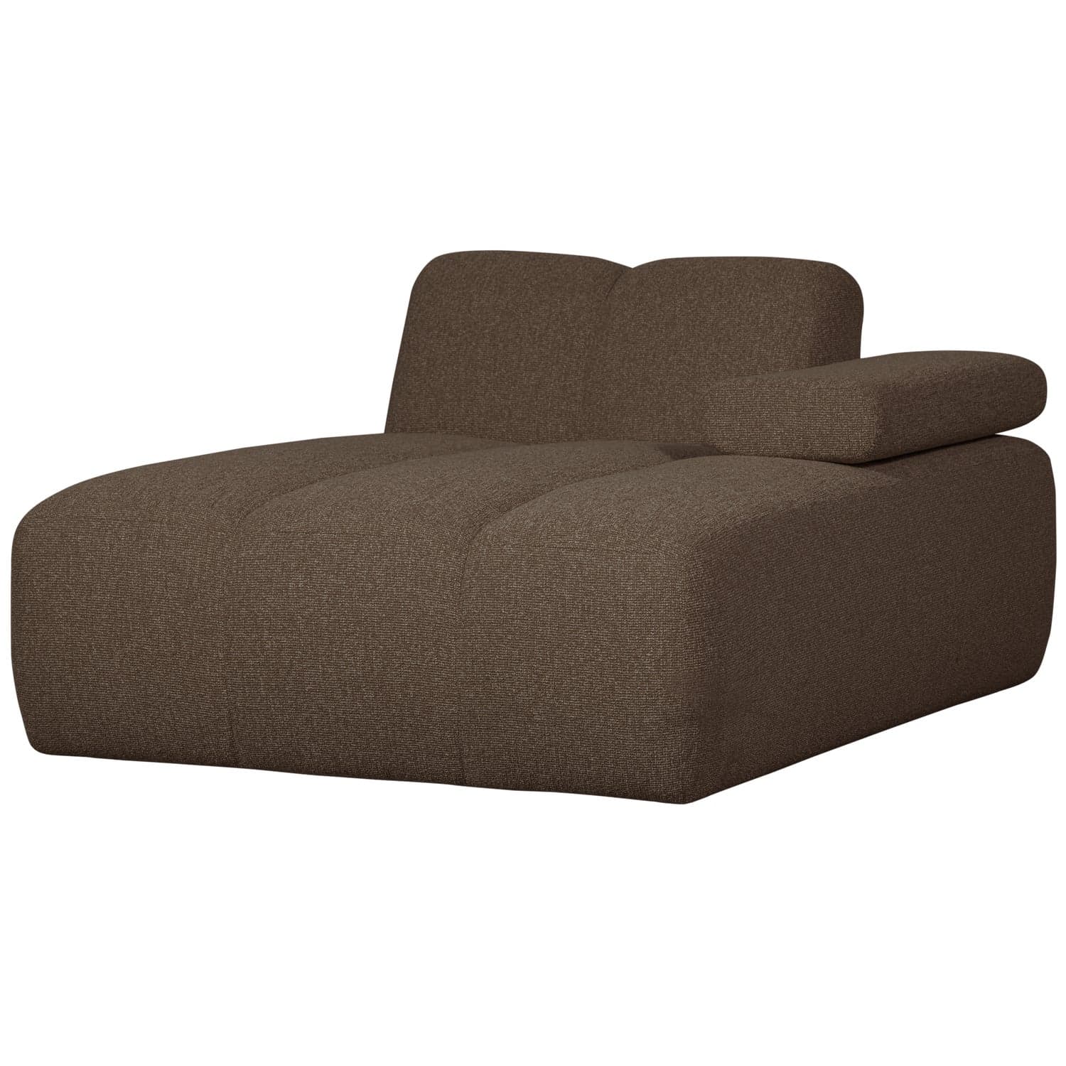 Mojo chaise longue element rechts boucle bruin melange