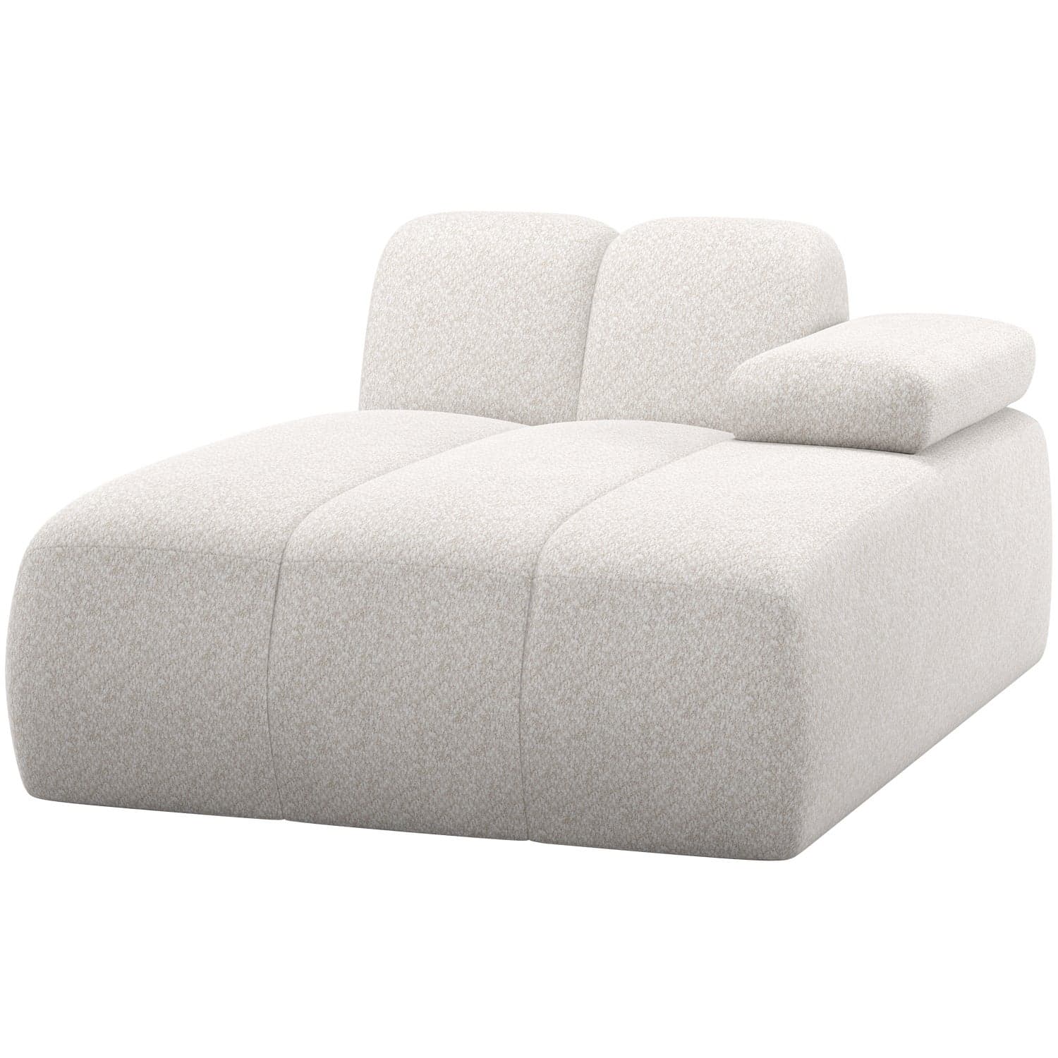 Mojo chaise longue element rechts wollig ecru