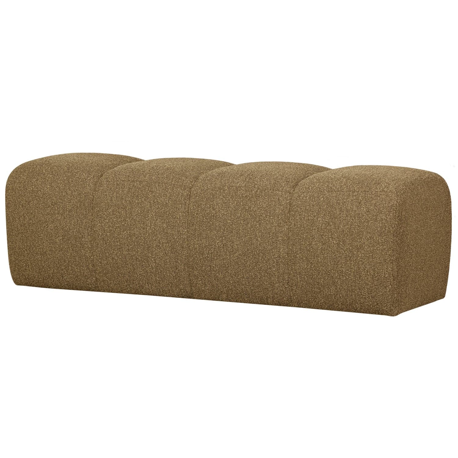 Mojo eetbank 164 cm boucle geel/bruin melange