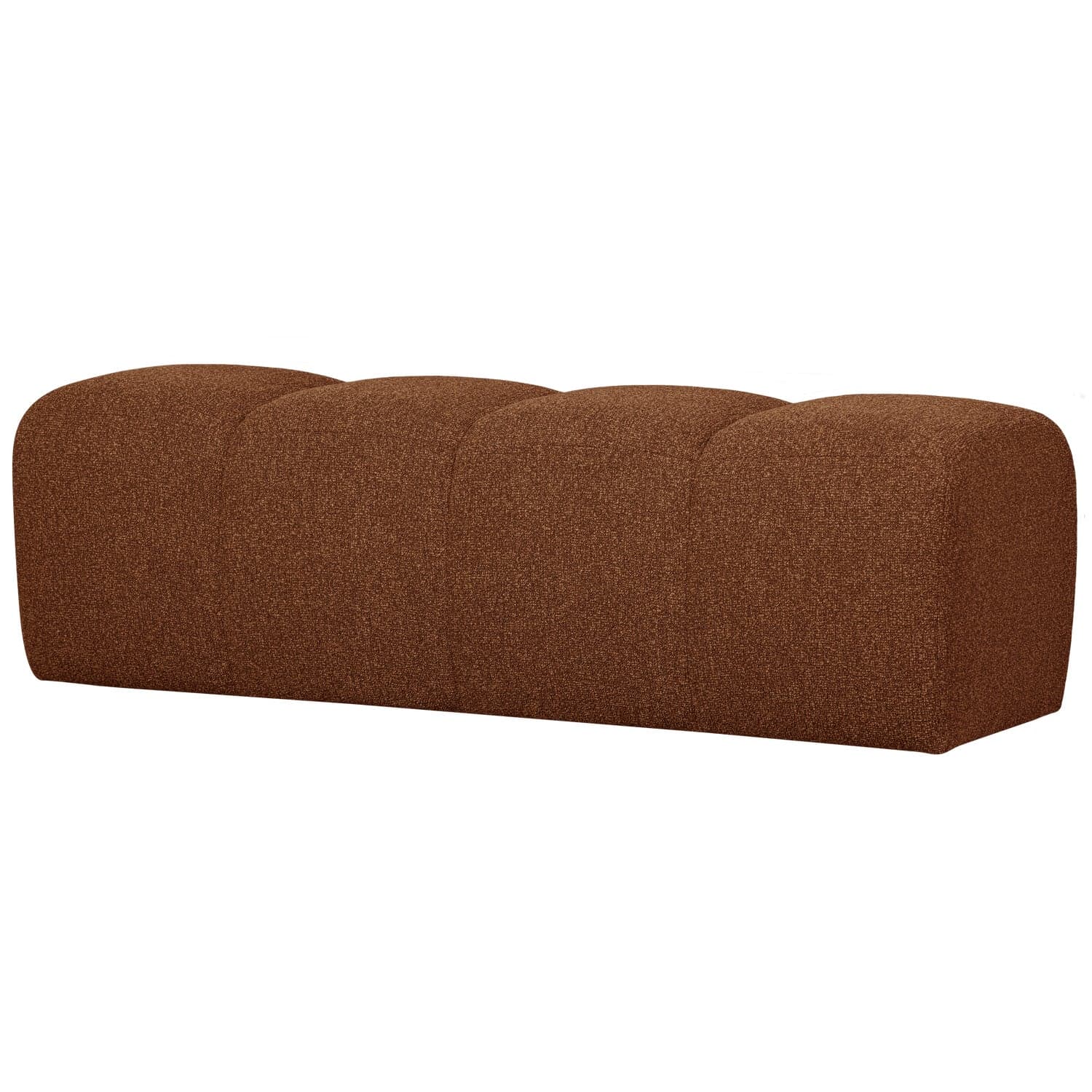 Mojo eetbank 164 cm boucle roestbruin melange