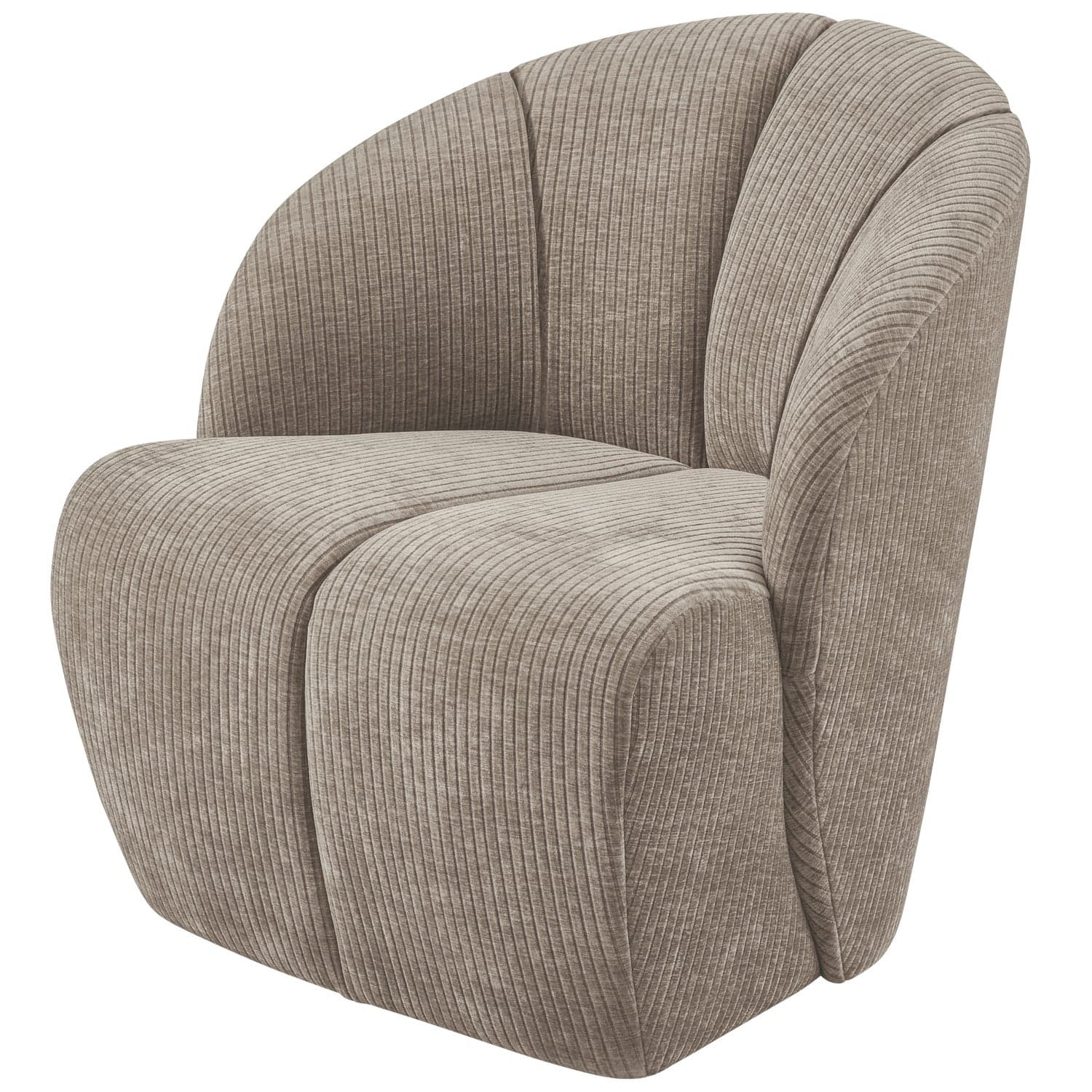 Mojo draaifauteuil ribstof donkerzand