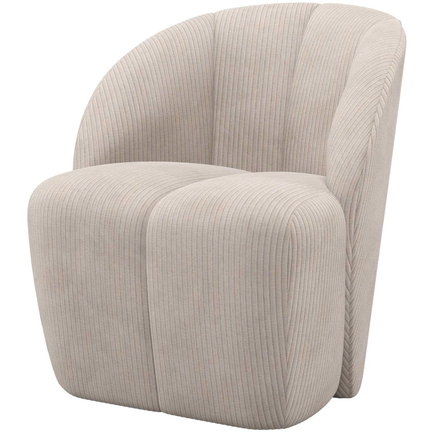 Mojo draaifauteuil ribstof ecru