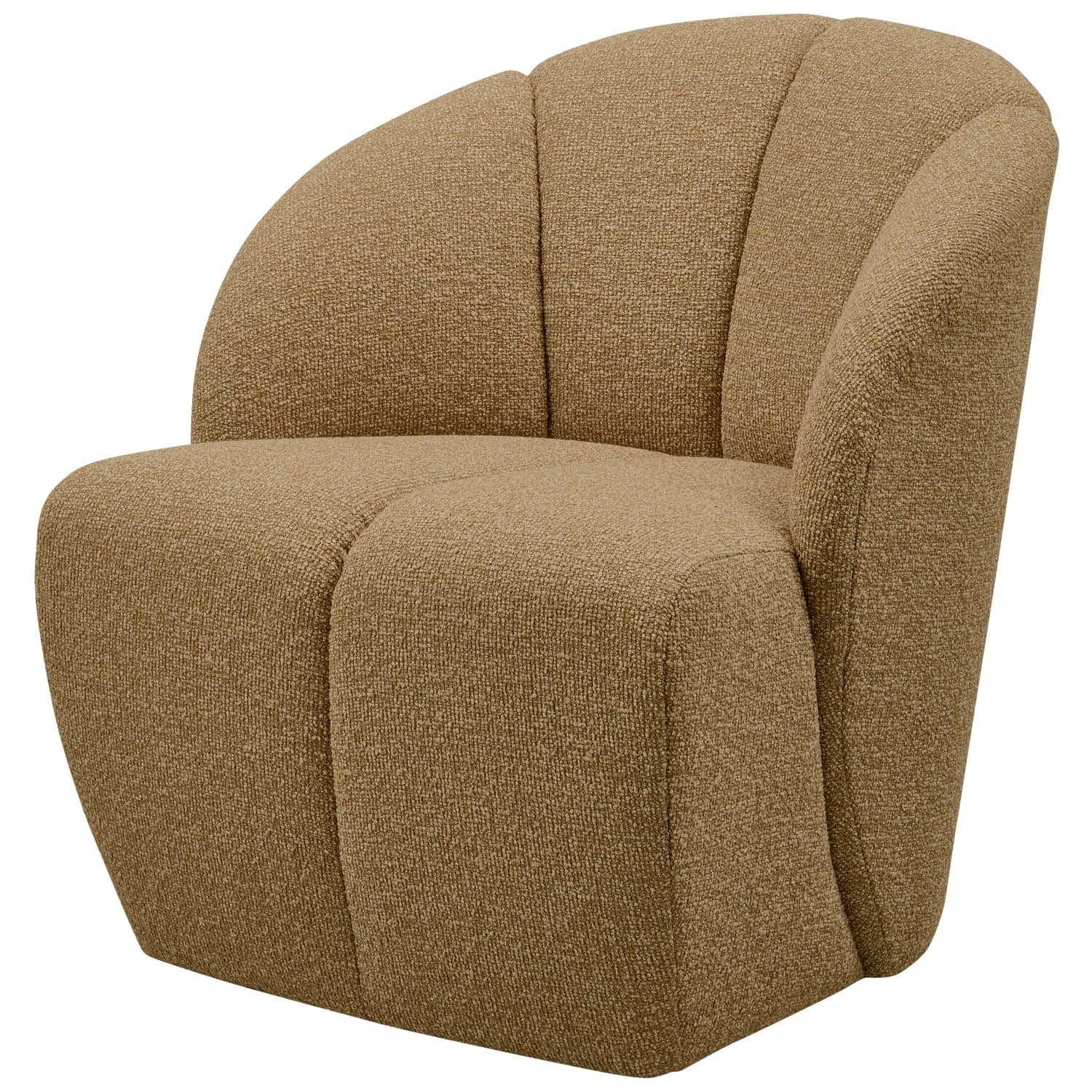 Mojo draaifauteuil boucle geel/bruin melange