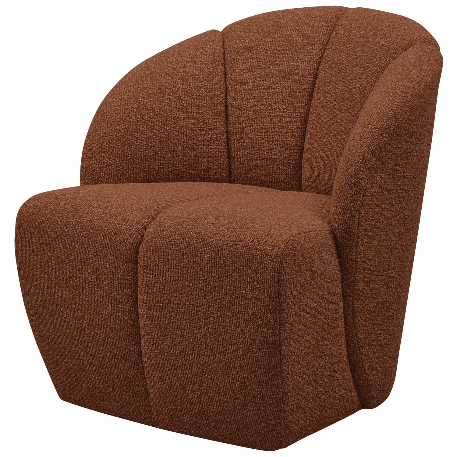 Mojo draaifauteuil boucle roestbruin melange