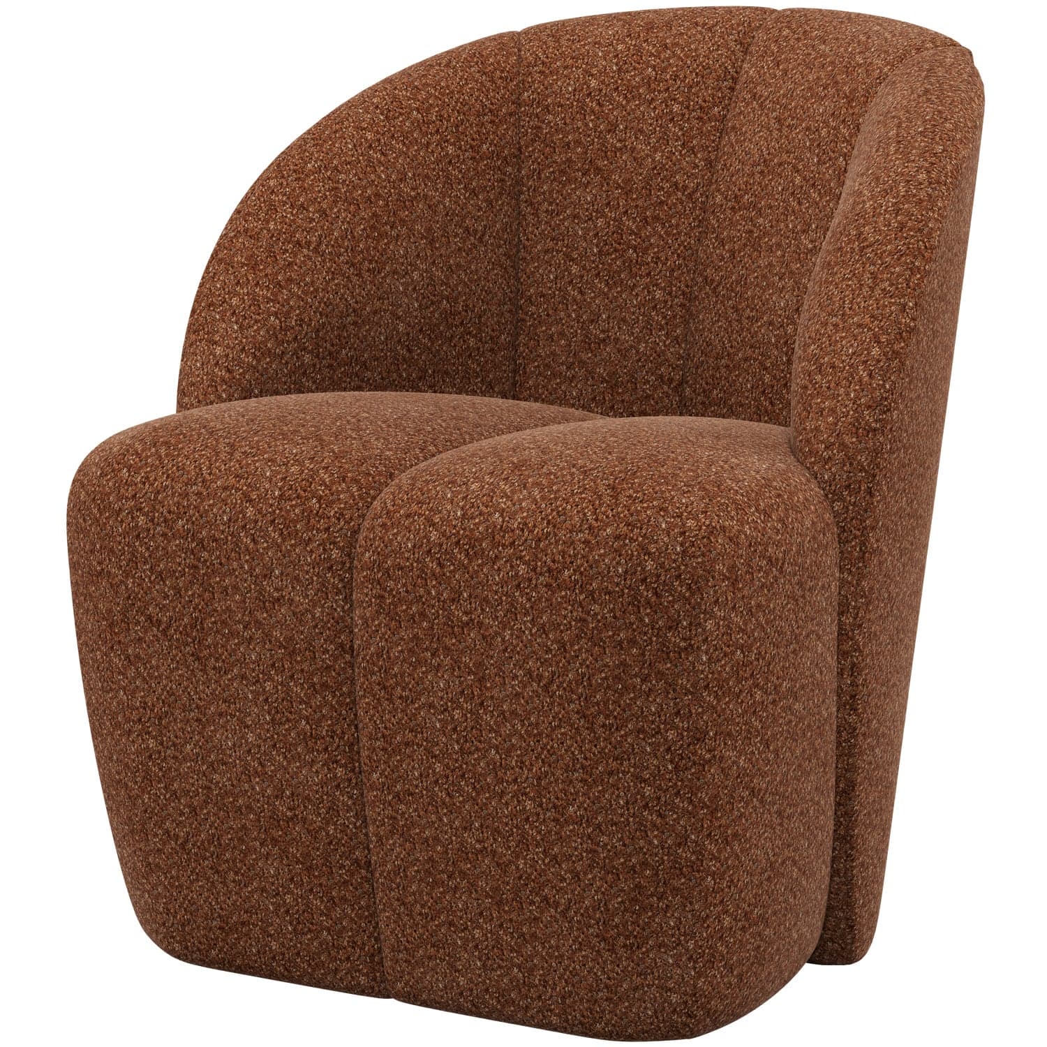 Mojo draaifauteuil wollig roestbruin