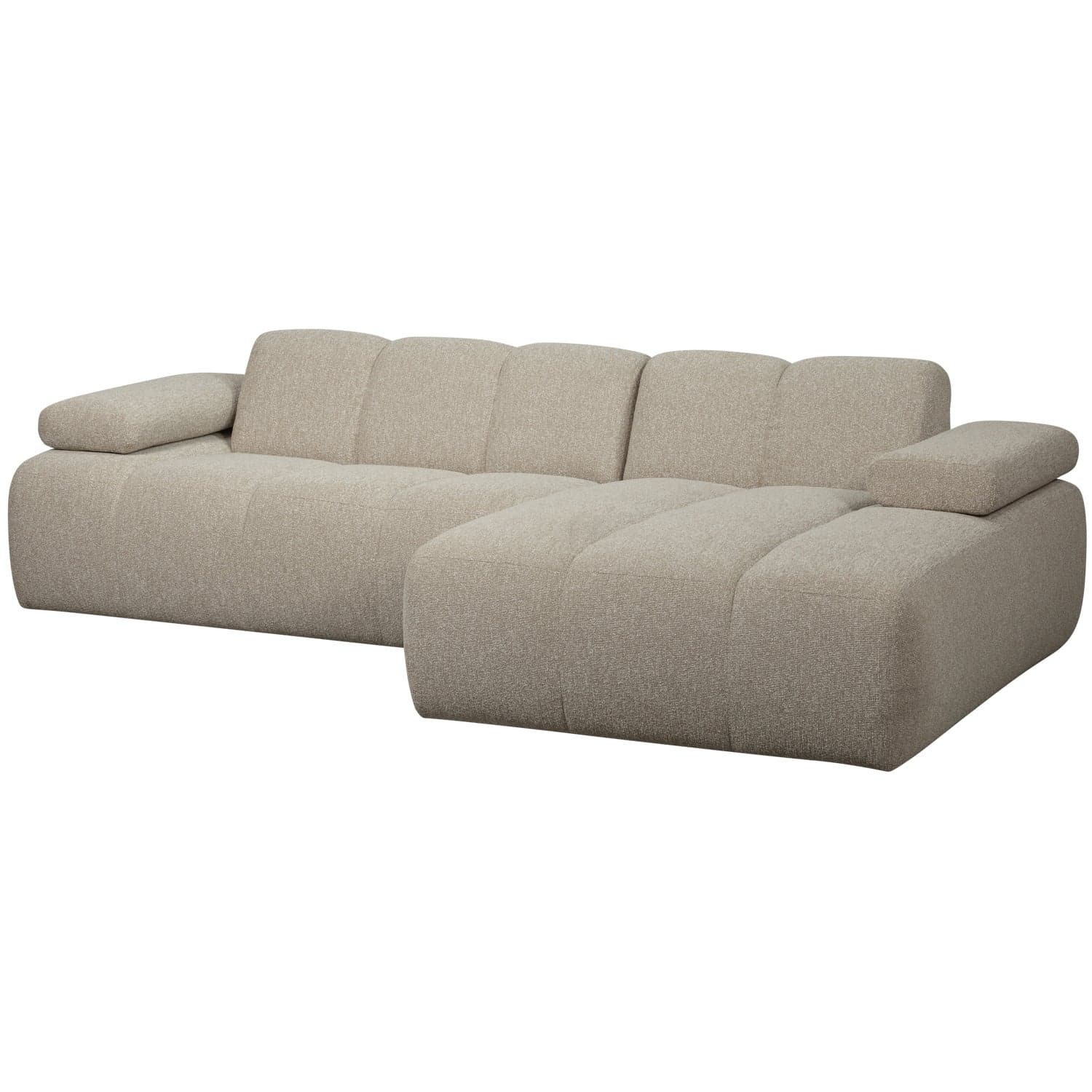 Mojo chaise longue bank rechts boucle beige melange