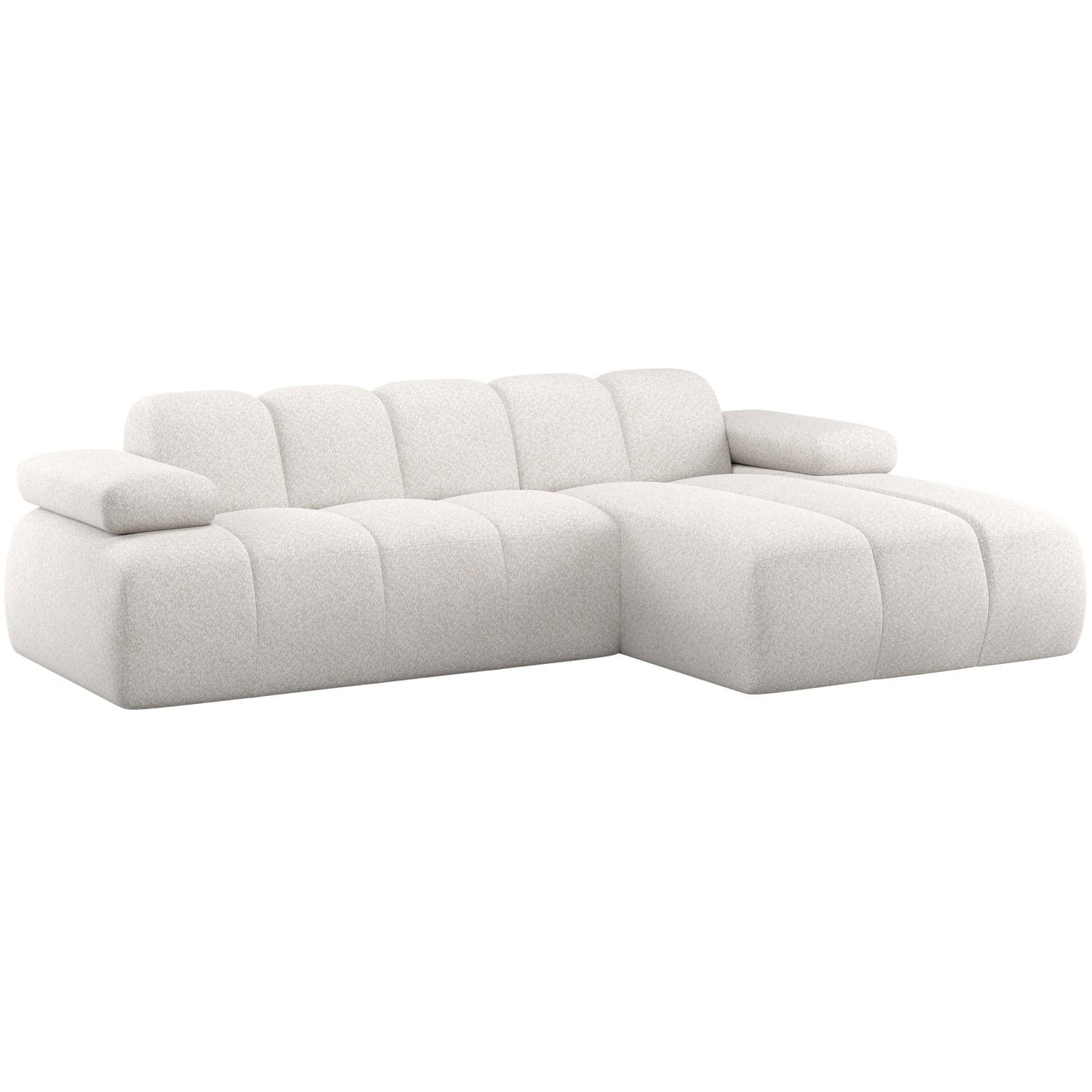 Mojo chaise longue bank rechts wollig ecru