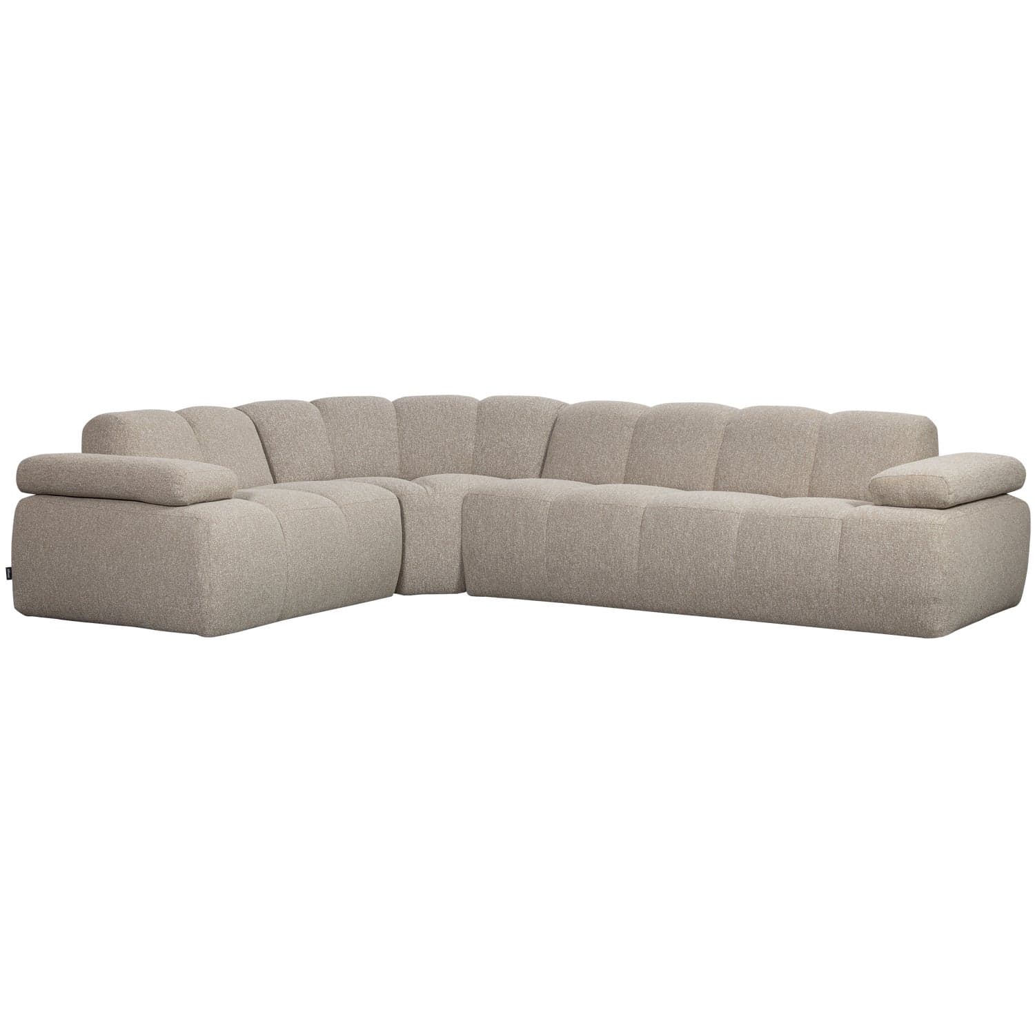 Mojo hoekbank links boucle beige melange