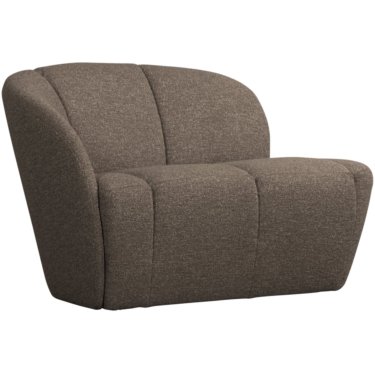 Mojo 2-zits bankje links boucle bruin melange