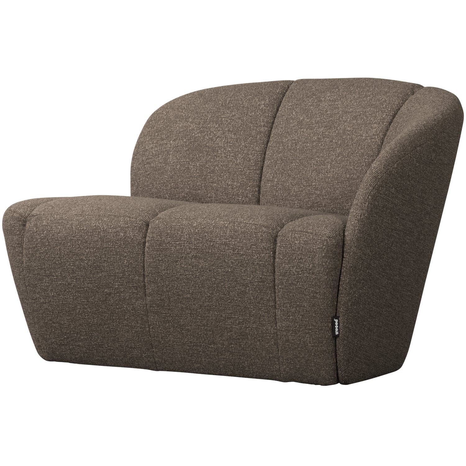 Mojo 2-zits bankje rechts boucle bruin melange