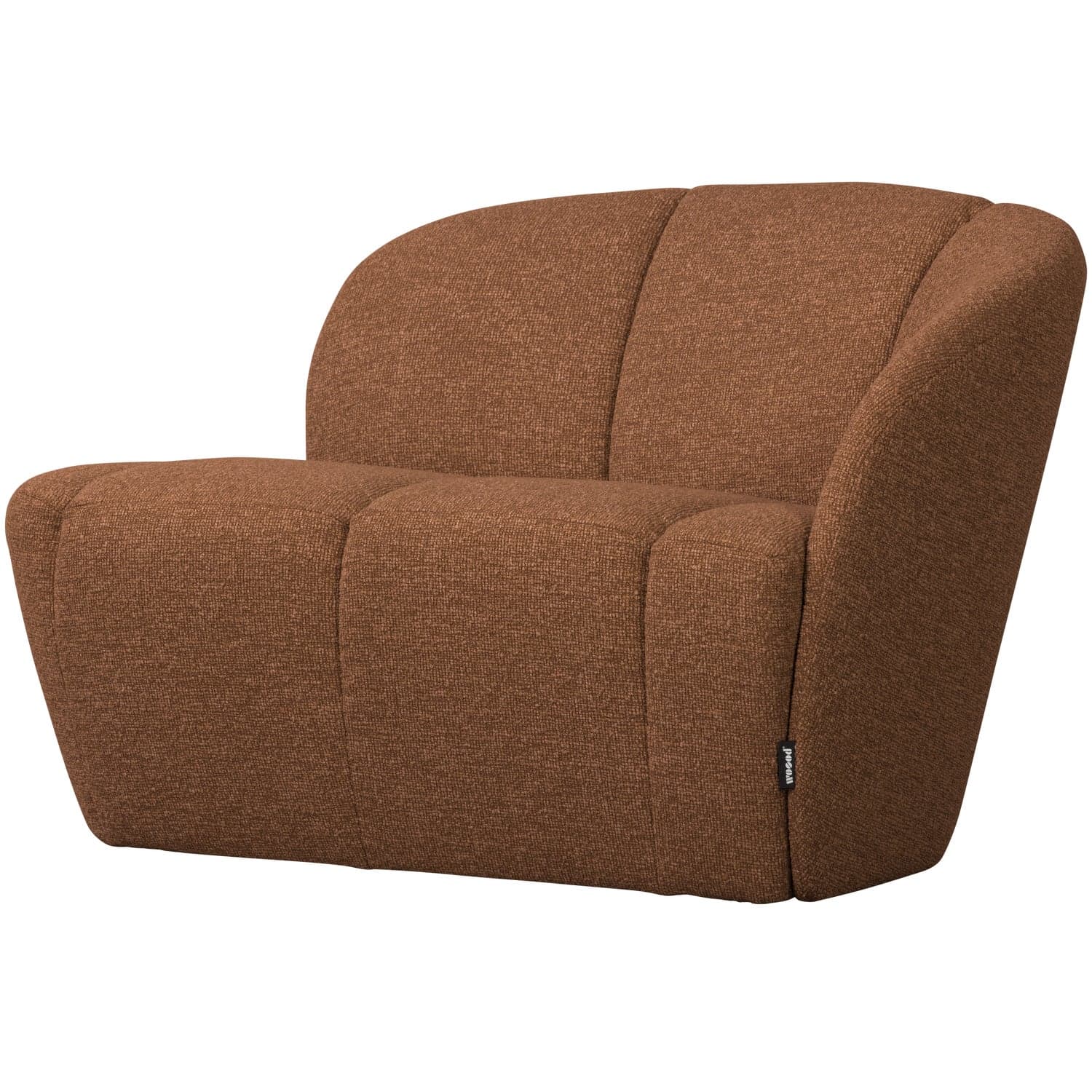 Mojo 2-zits bankje rechts boucle roestbruin melange