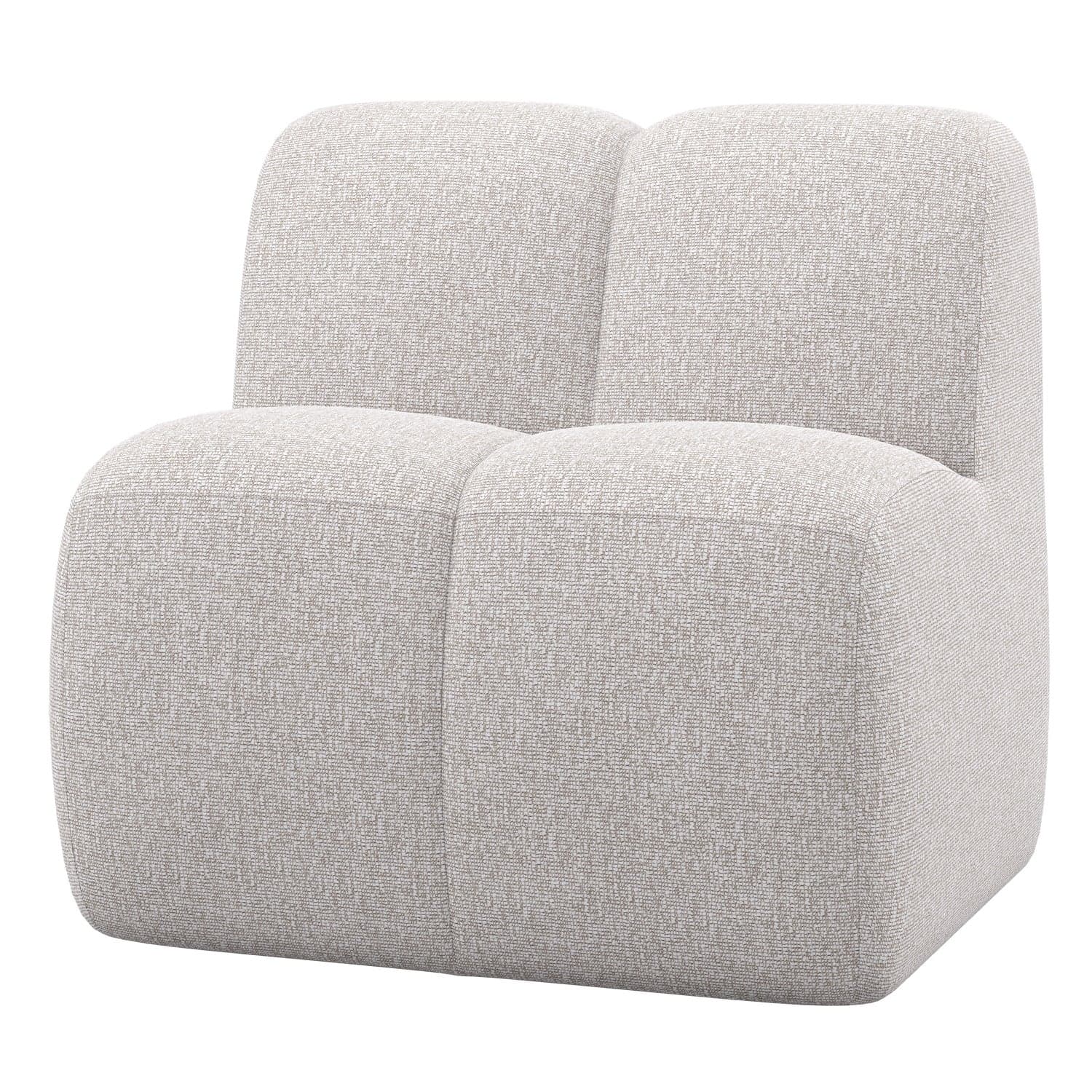 Mojo eetbank 84 cm met rugleuning boucle ecru melange