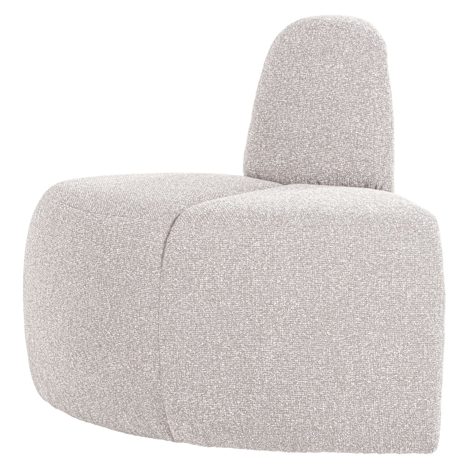 Mojo eetbank hoek rond rugleuning boucle ecru melange [fsc]