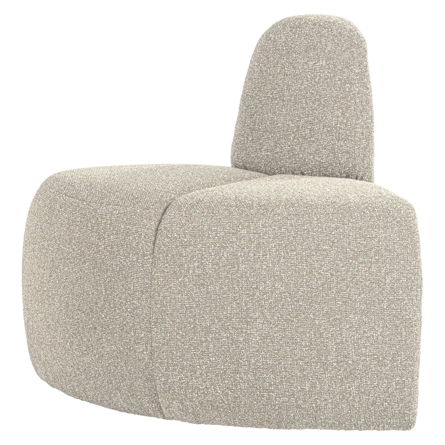 Mojo eetbank hoek rond rugleuning boucle beige melange [fsc]