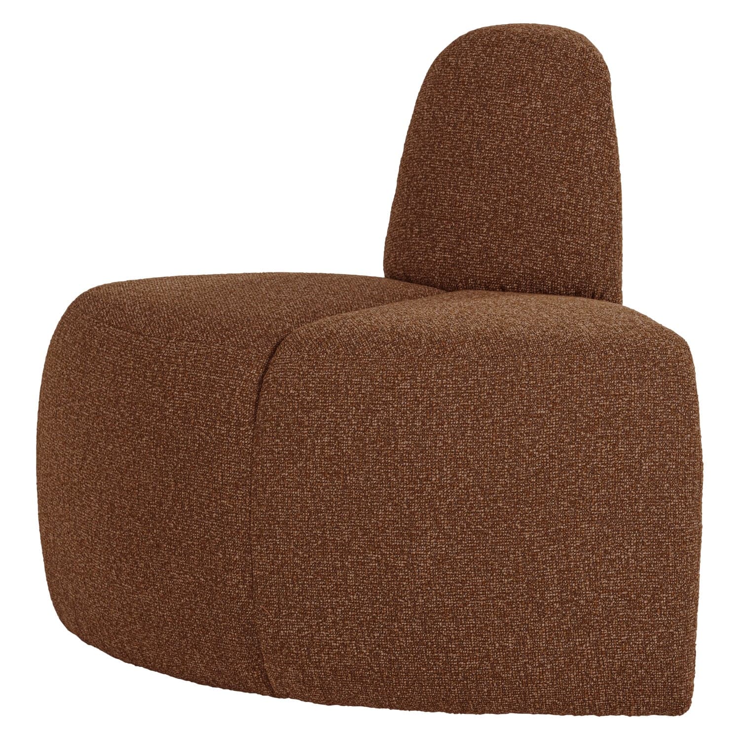 Mojo eetbank hoek rond rugleuning boucle roestbruin [fsc]
