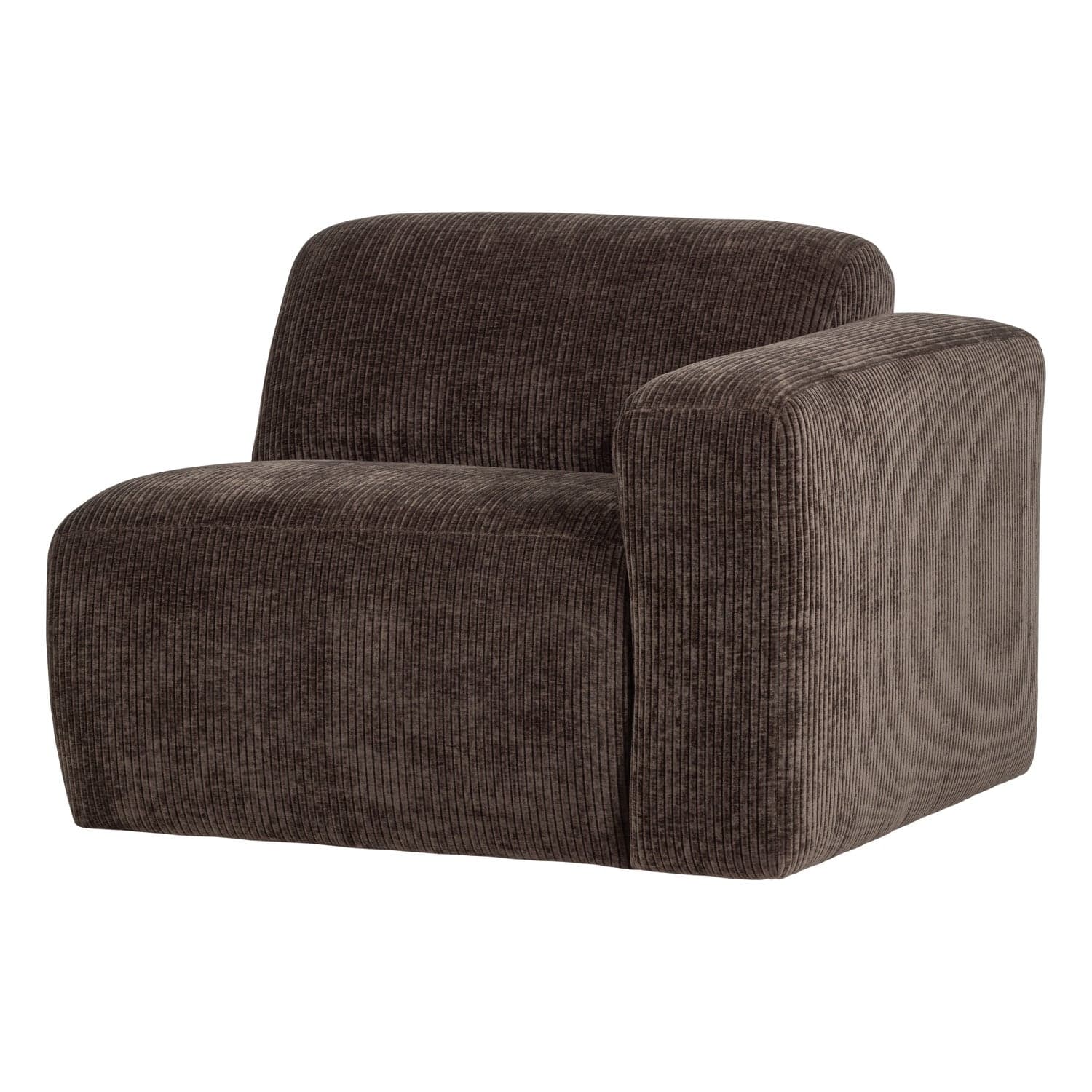 Mojo base 1-zits element arm rechts ribstof bruin [fsc]