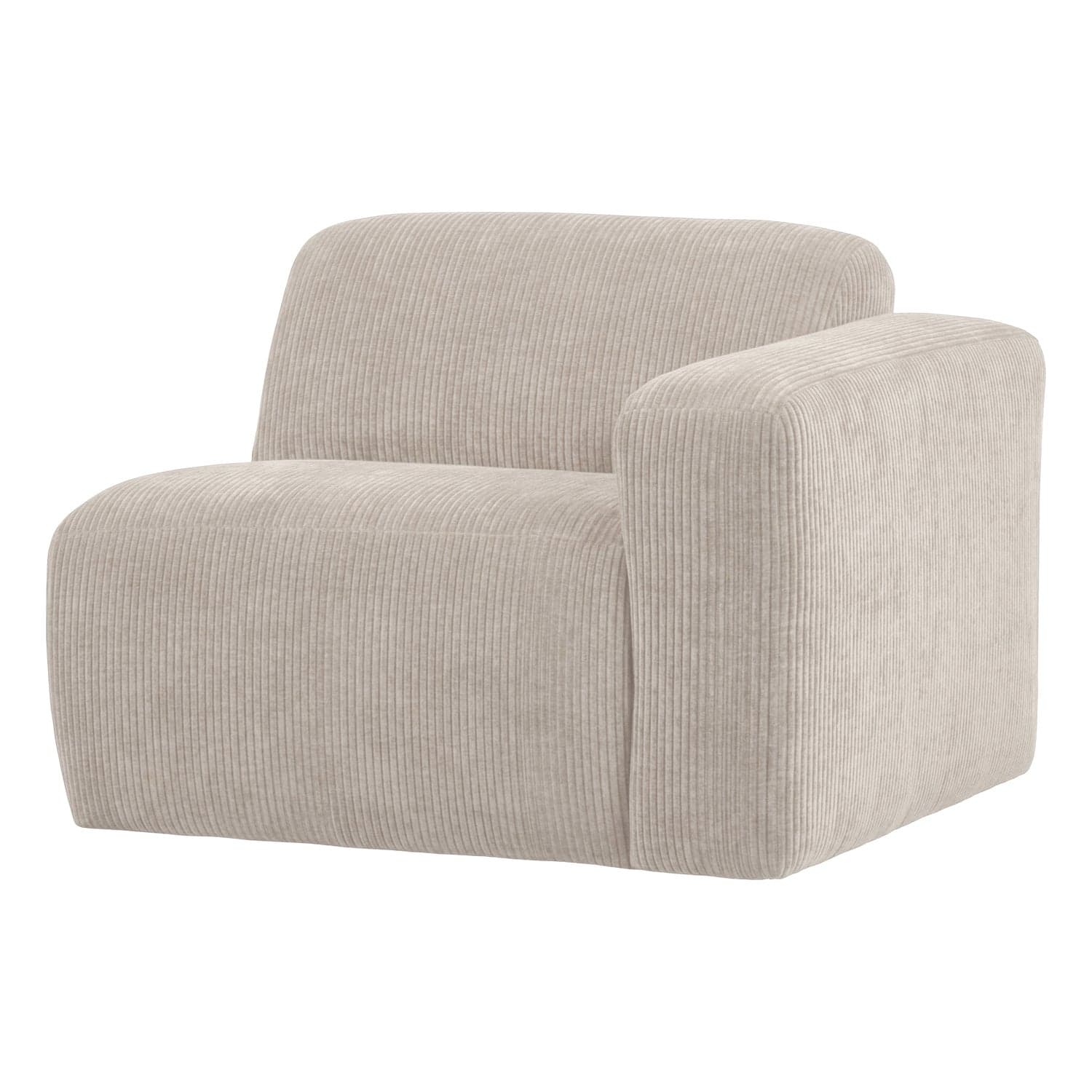 Mojo base 1-zits element arm rechts ribstof ecru [fsc]