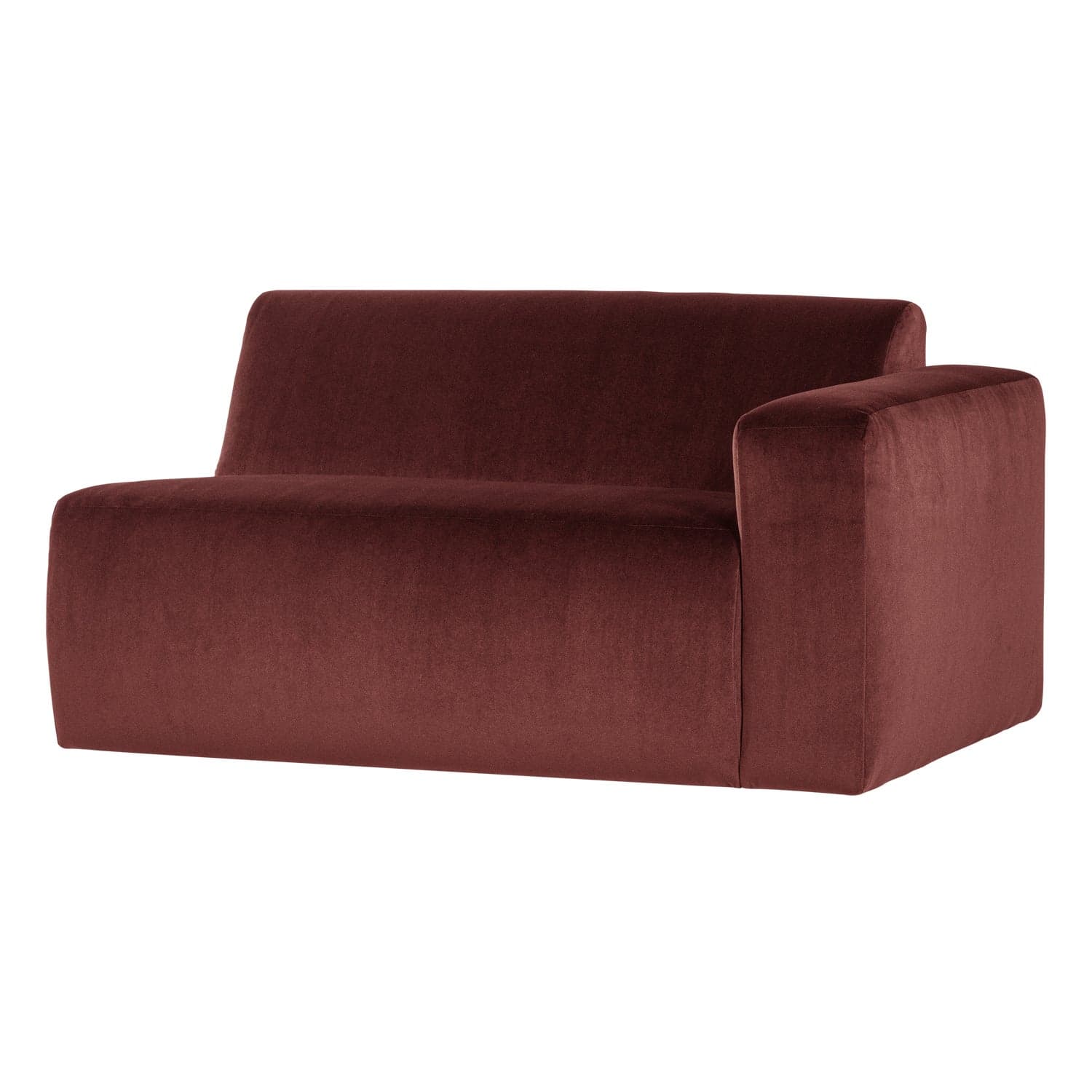 Mojo base 1,5-zits element arm rechts velvet kast.bruin[fsc]