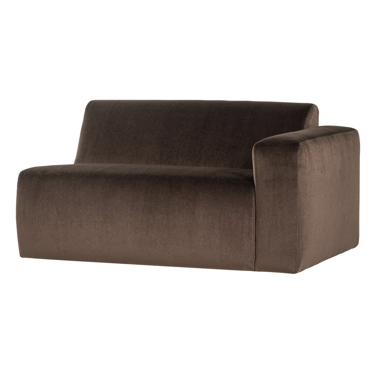 Mojo base 1,5-zits element arm rechts velvet bruin [fsc]