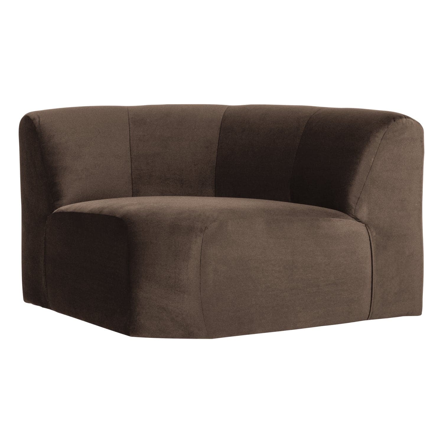 Mojo base hoekelement rond velvet bruin [fsc]