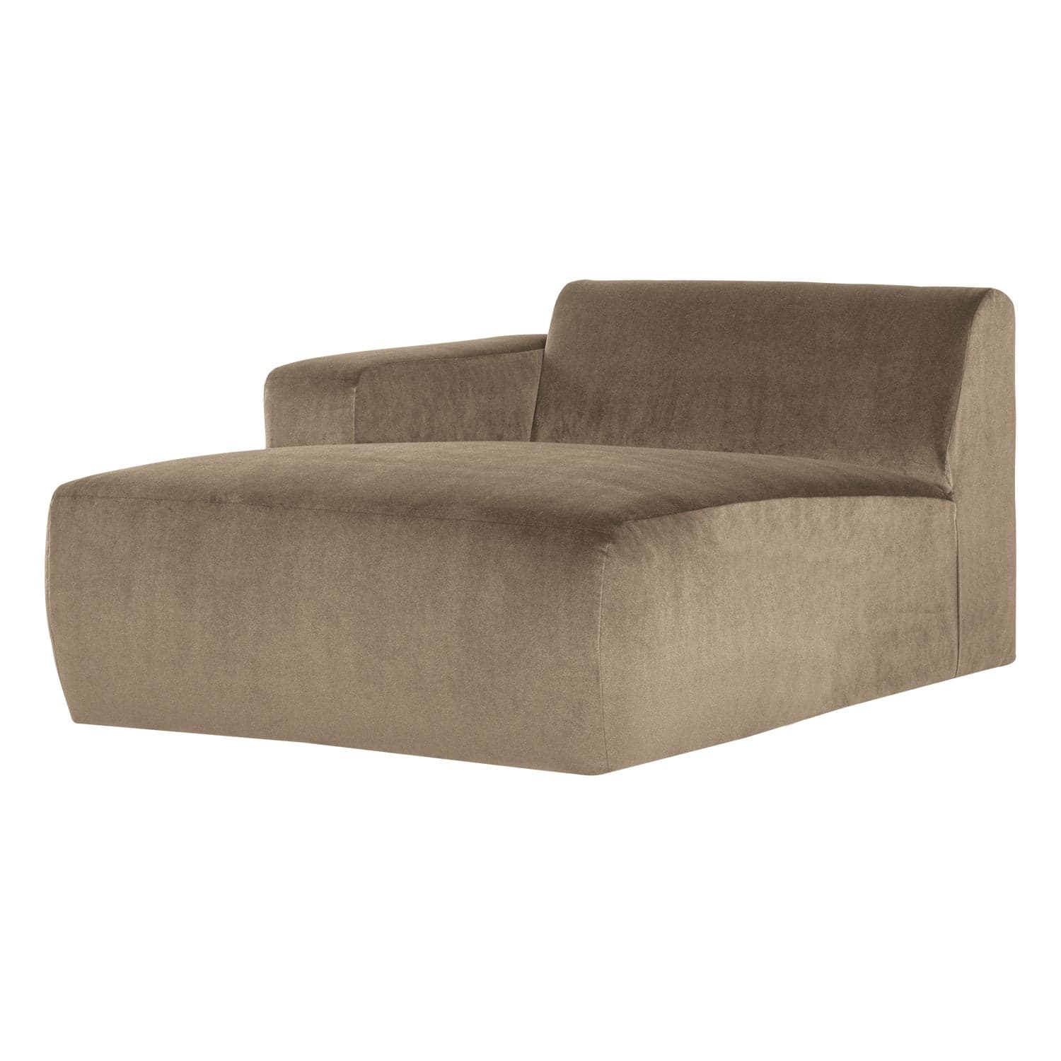Mojo base chaise longue element links velvet khaki [fsc]