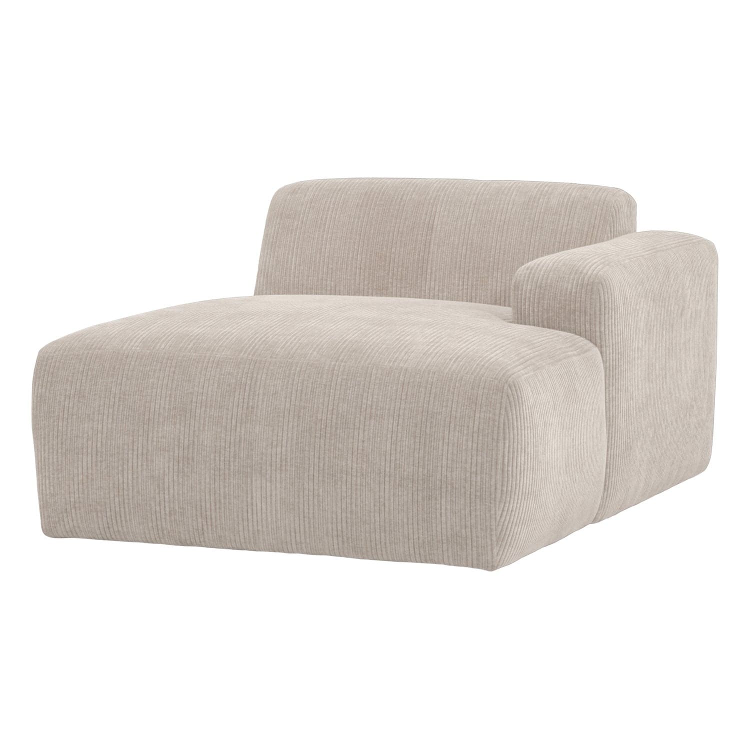 Mojo base chaise longue element rechts rib ecru [fsc]