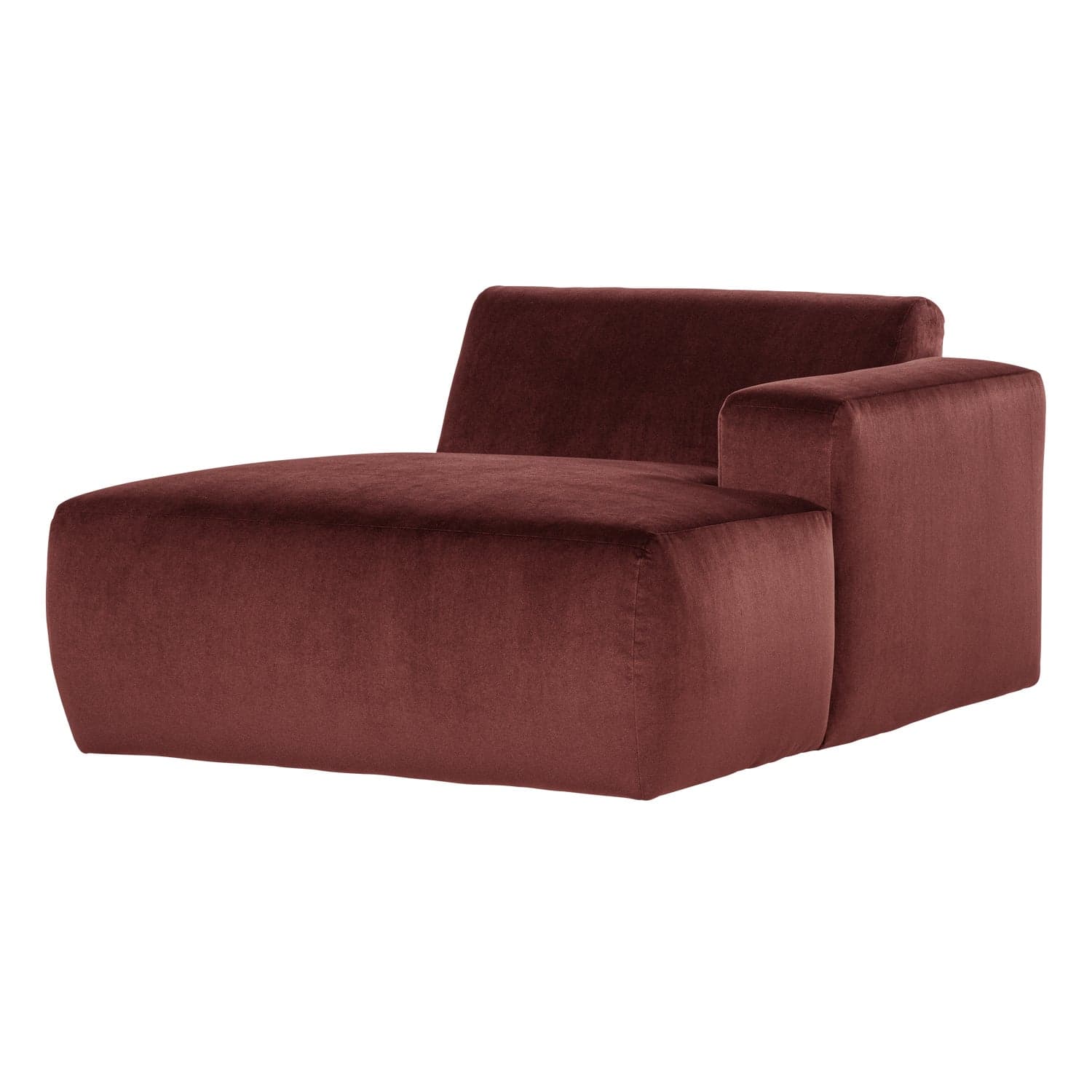 Mojo base chaise longue element rechts velvet k.bruin [fsc]