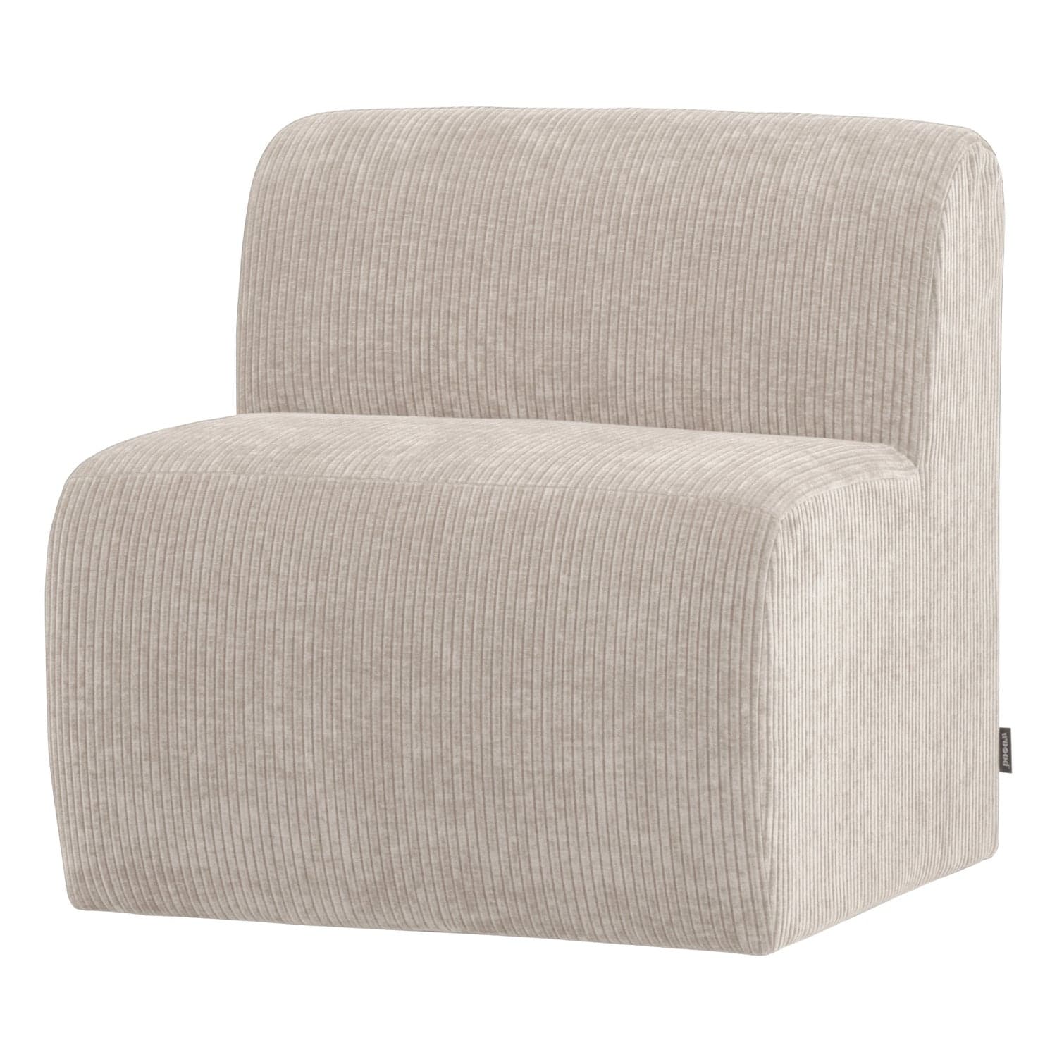 Mojo base eetbank 84 cm rugleuning rib ecru [fsc]