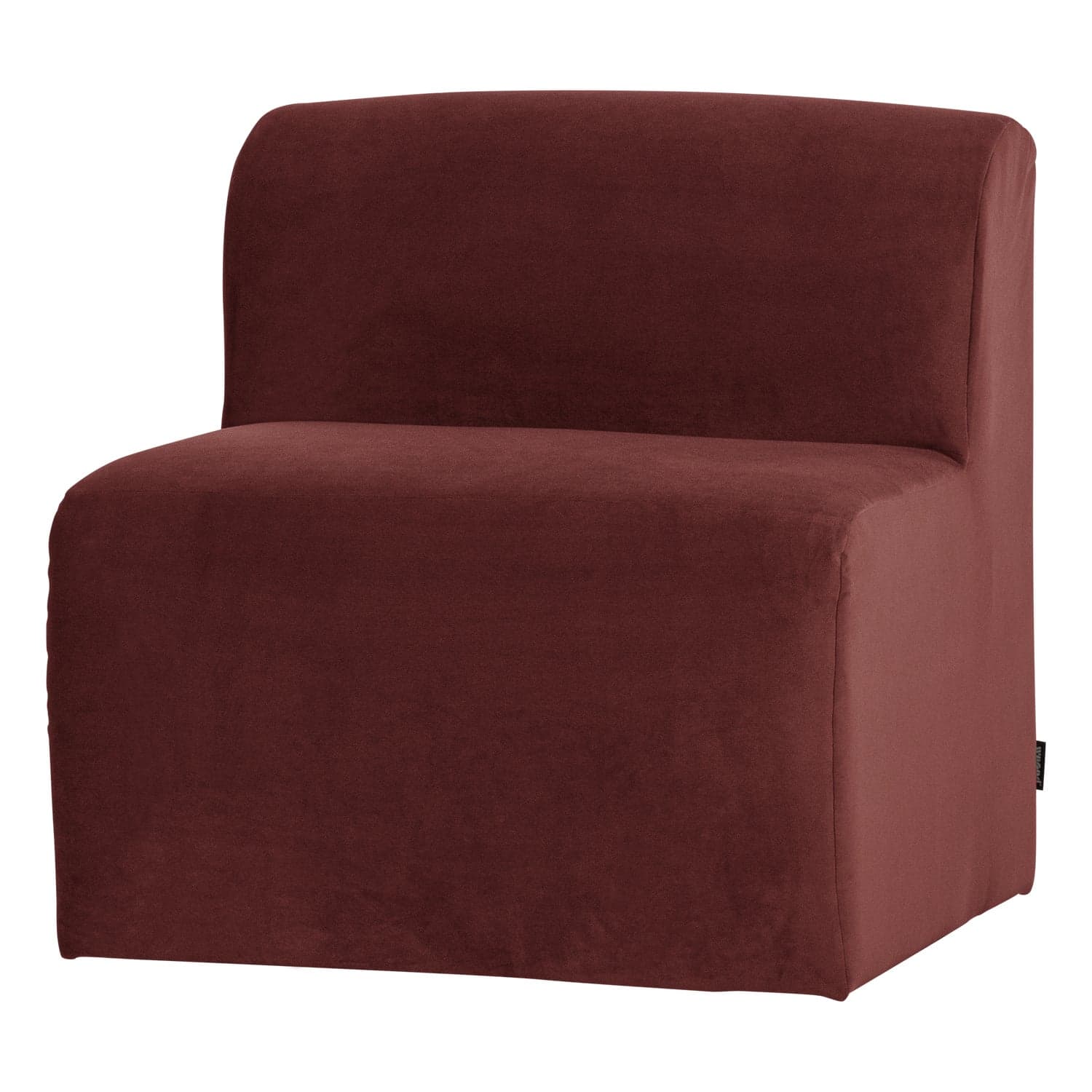 Mojo base eetbank 84 cm rugleuning velvet kastanjebruin[fsc]