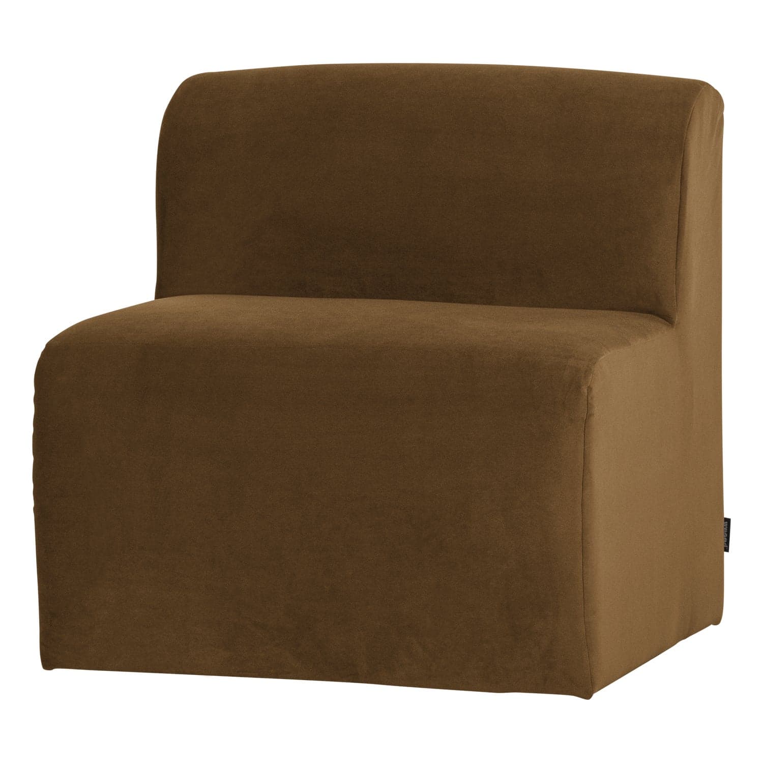 Mojo base eetbank 84 cm rugleuning velvet honinggeel [fsc]