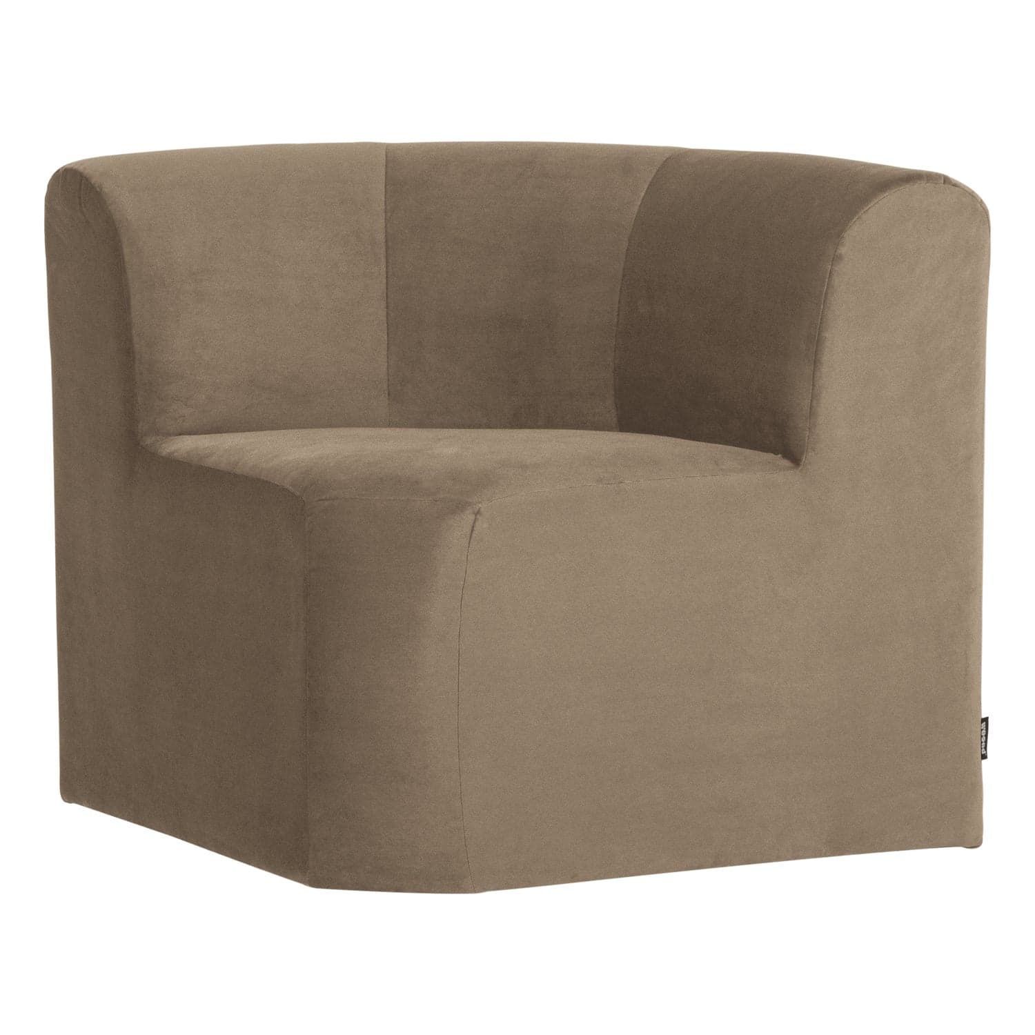 Mojo base eetbank hoek rugleuning velvet khaki [fsc]