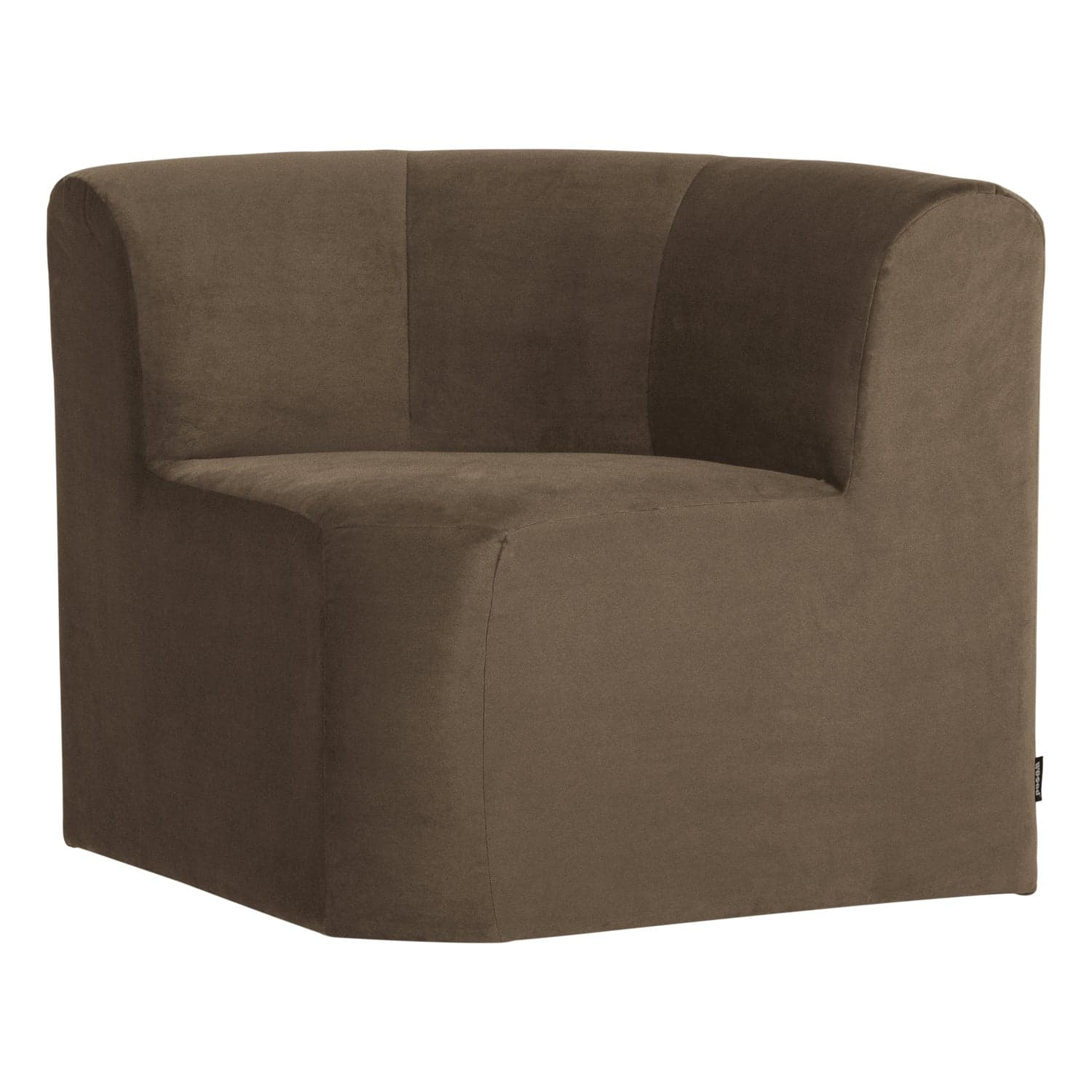 Mojo base eetbank hoek rugleuning velvet taupe [fsc]