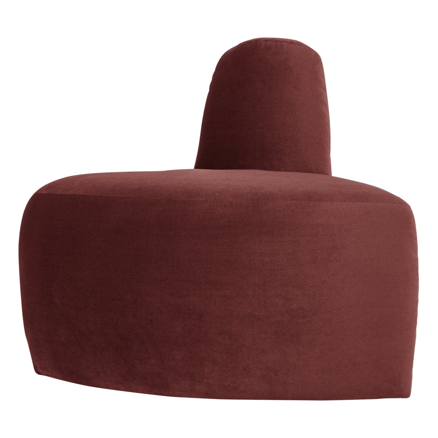 Mojo base eetbank hoek rond rugleuning velvet k.bruin [fsc]