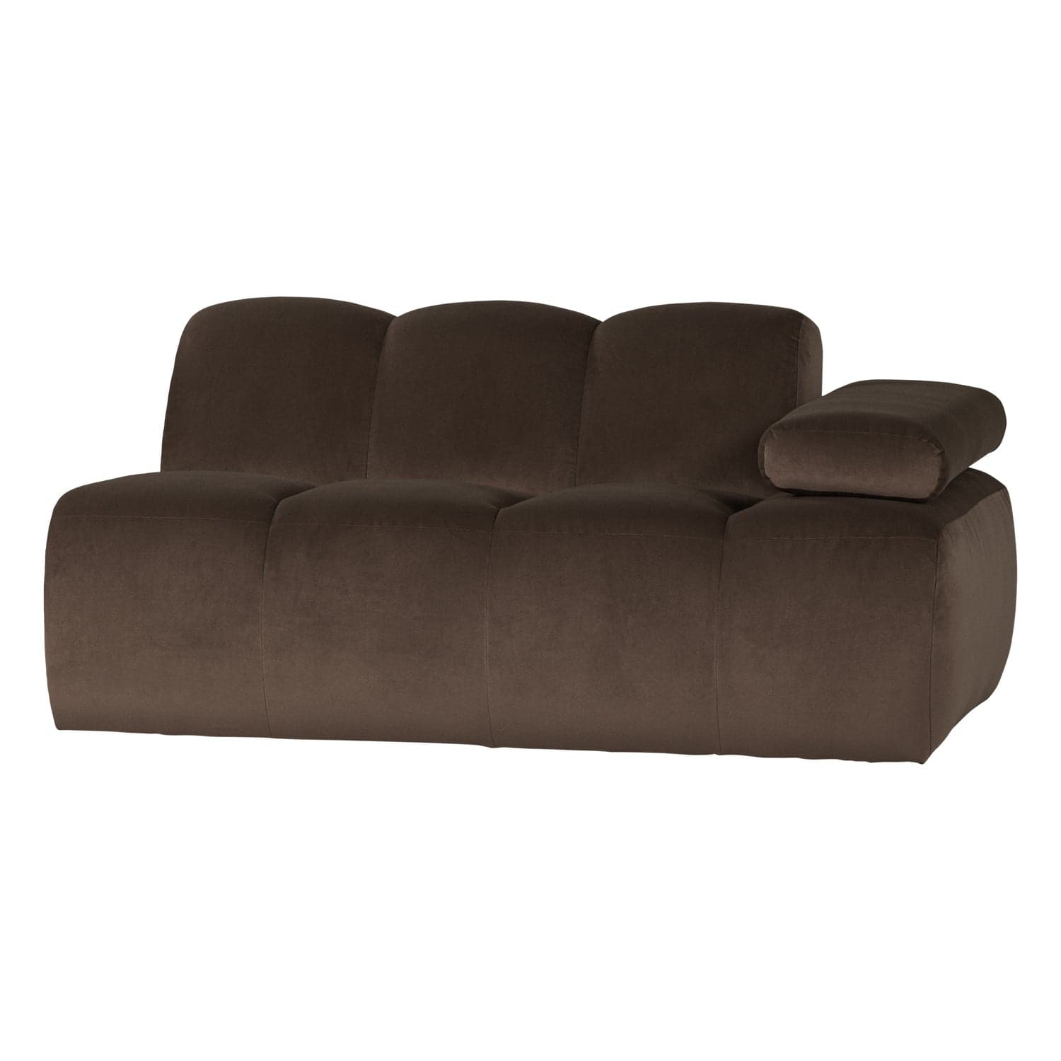 Mojo 1,5-zits element arm rechts velvet bruin [fsc]