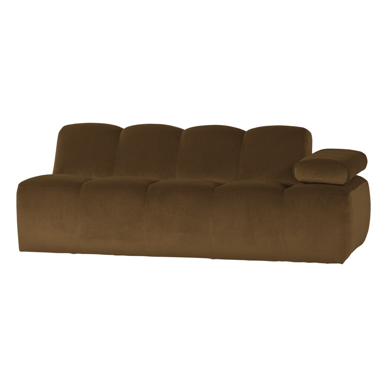 Mojo 2-zits element arm rechts velvet honinggeel [fsc]