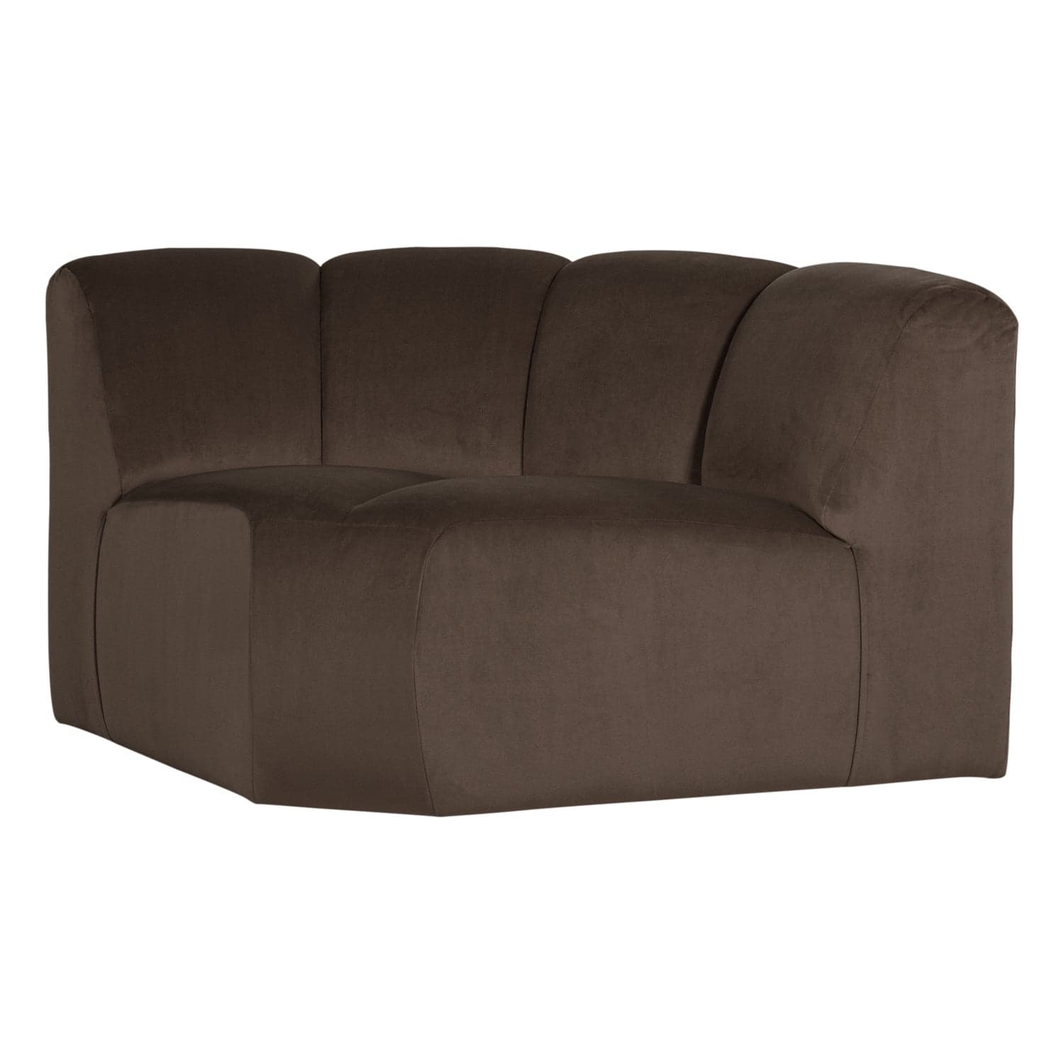 Mojo hoekelement rond velvet bruin [fsc]