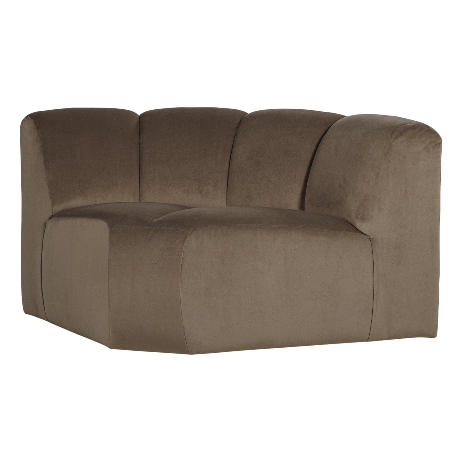Mojo hoekelement rond velvet taupe [fsc]
