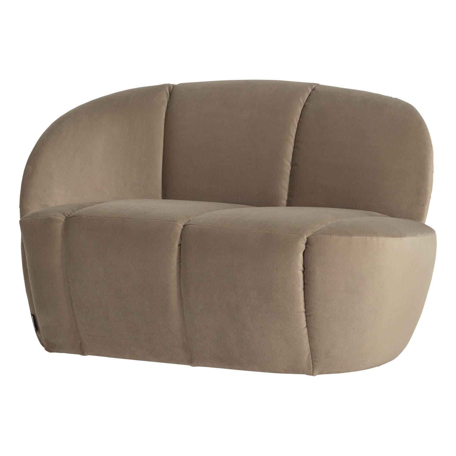 Mojo 2-zits bankje links velvet khaki [fsc]
