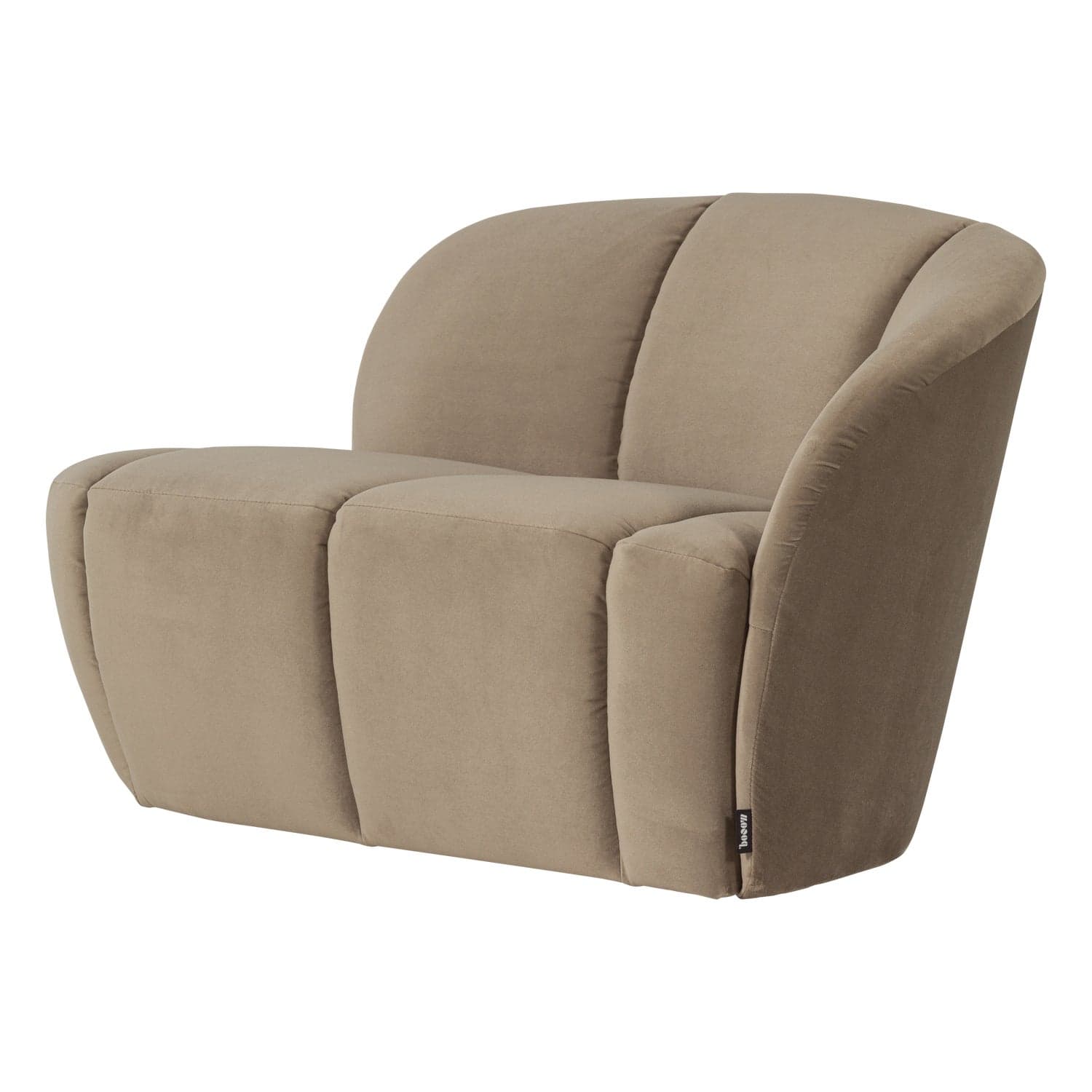 Mojo 2-zits bankje rechts velvet khaki [fsc]