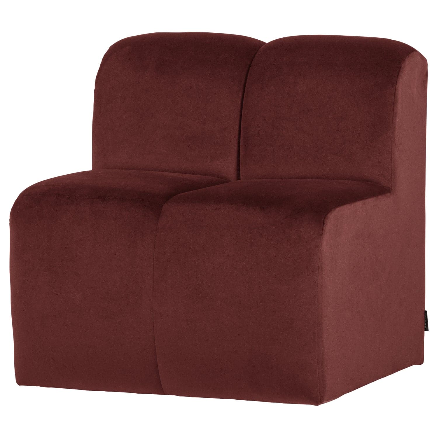Mojo eetbank 84 cm met rugleuning velvet kastanjebruin [fsc]