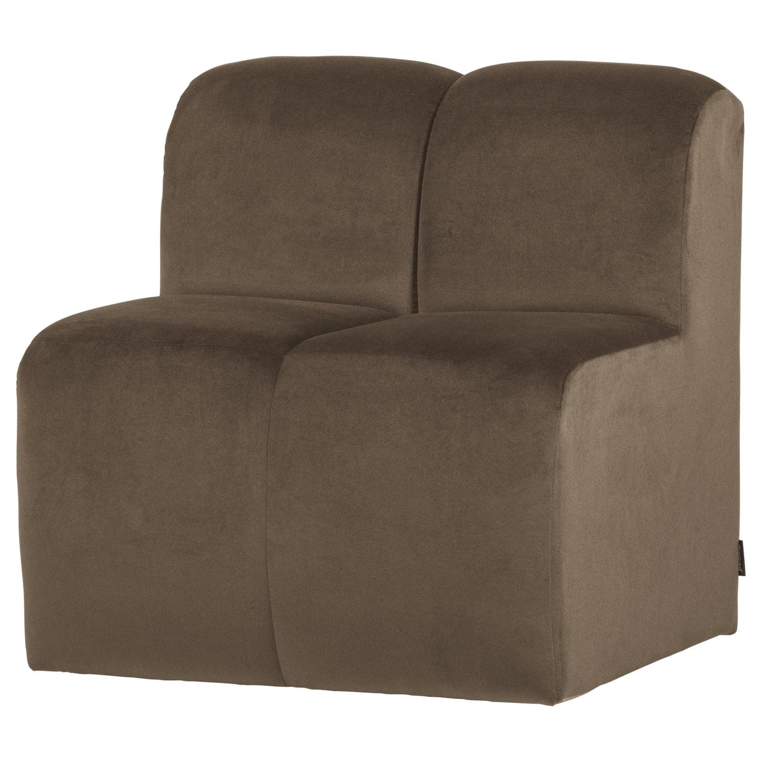 Mojo eetbank 84 cm met rugleuning velvet taupe [fsc]