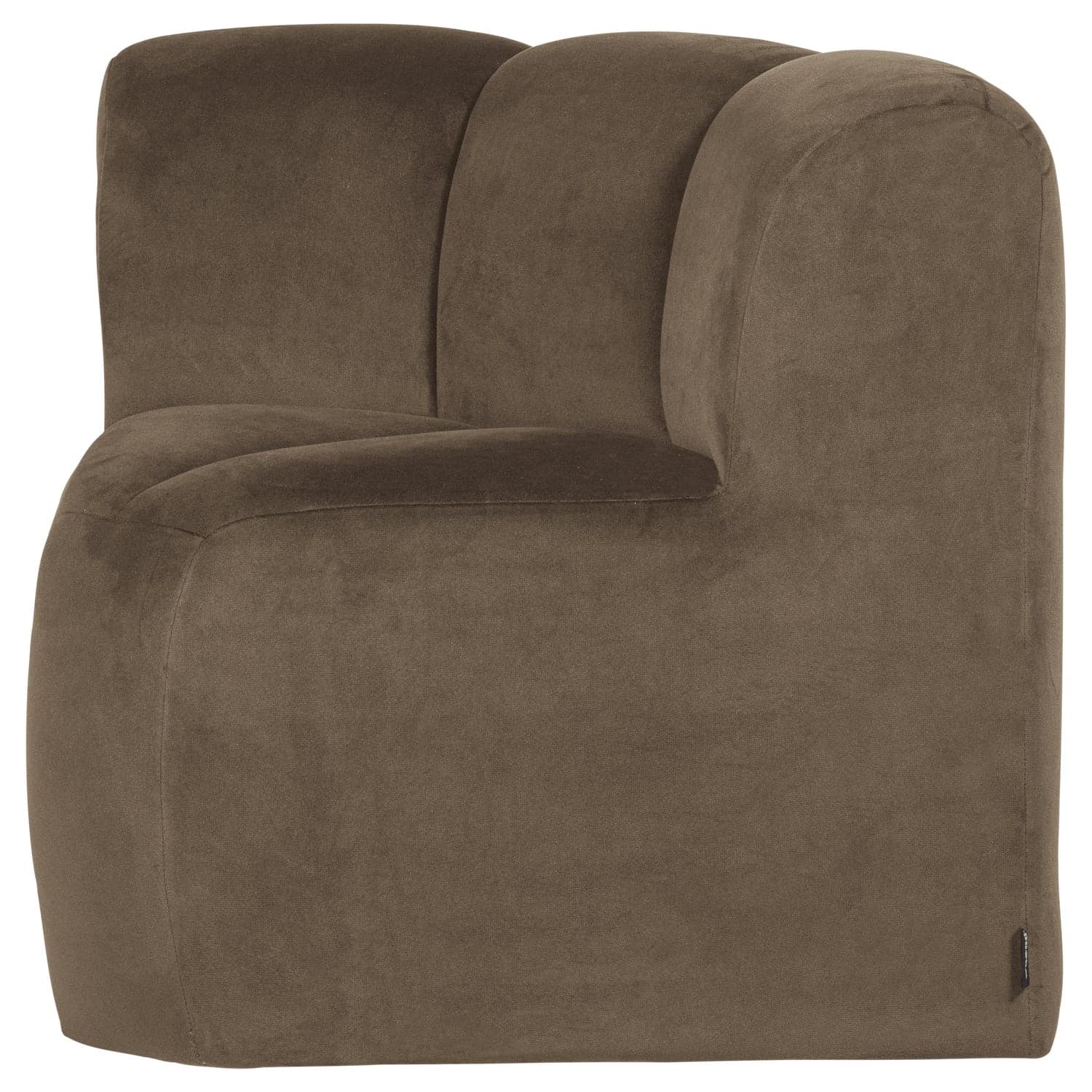 Mojo eetbank hoek met rugleuning velvet taupe [fsc]