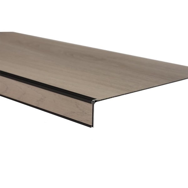 StairTech PVC Houtdecor traptredeset 4-trede 130cm lichtgrijs