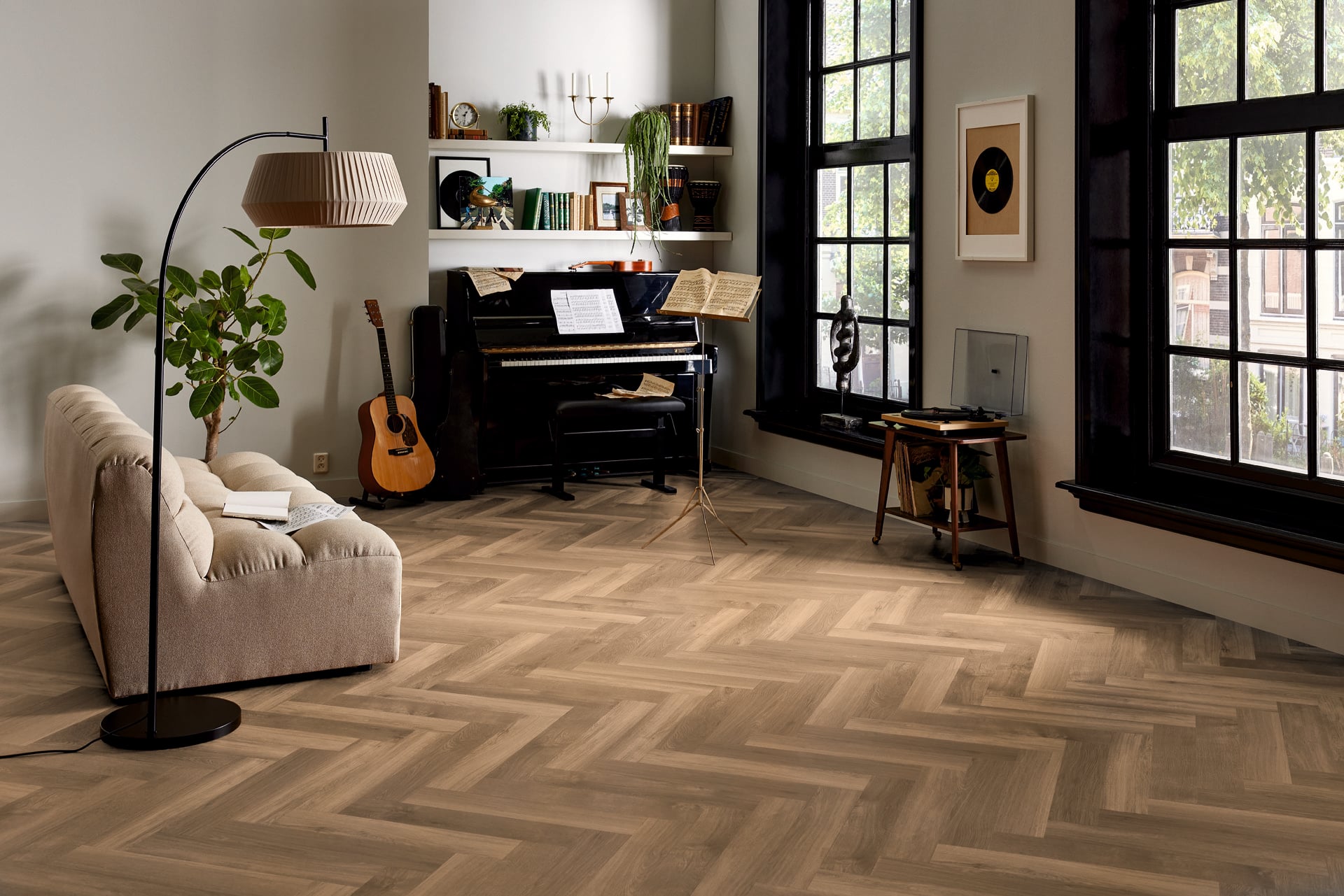 Lijm PVC visgraat Mflor Parva Plus Warm Sycamore 609,6x114,3x2,5mm 0,55