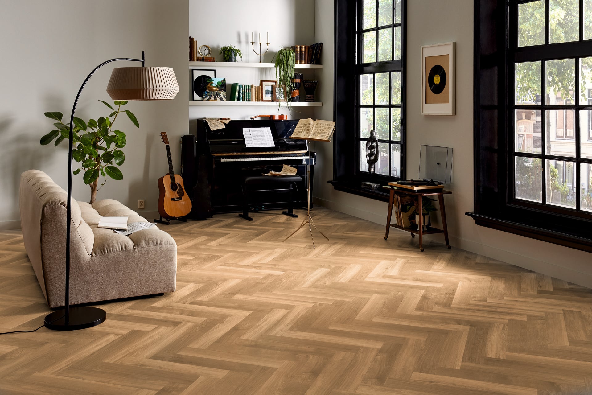 Lijm PVC visgraat Mflor Parva Plus Pure Sycamore 609,6x114,3x2,5mm 0,55