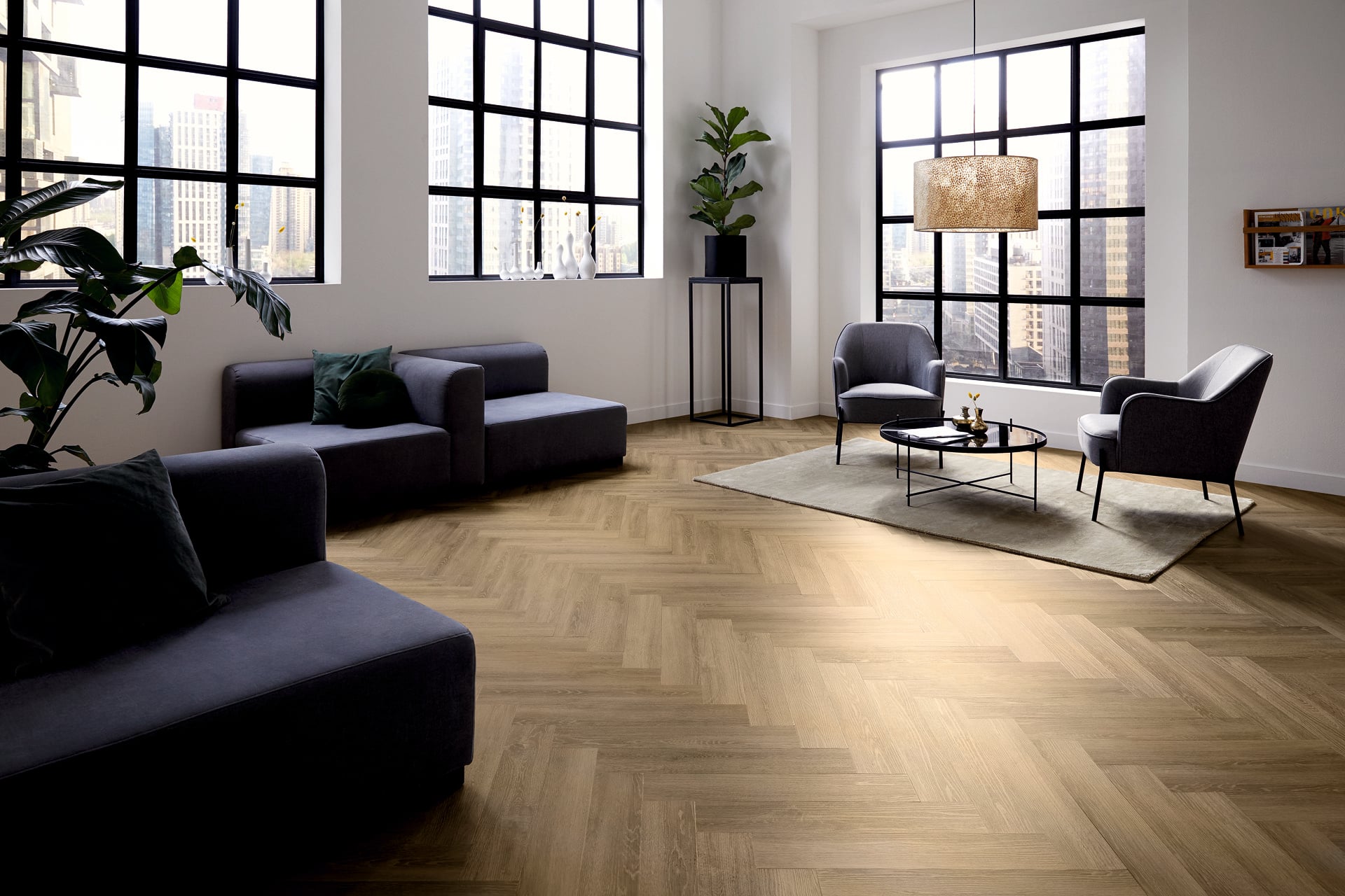 Lijm PVC visgraat Mflor Parva Oak Piedmont 609,6x114,3x2,5mm 0,55